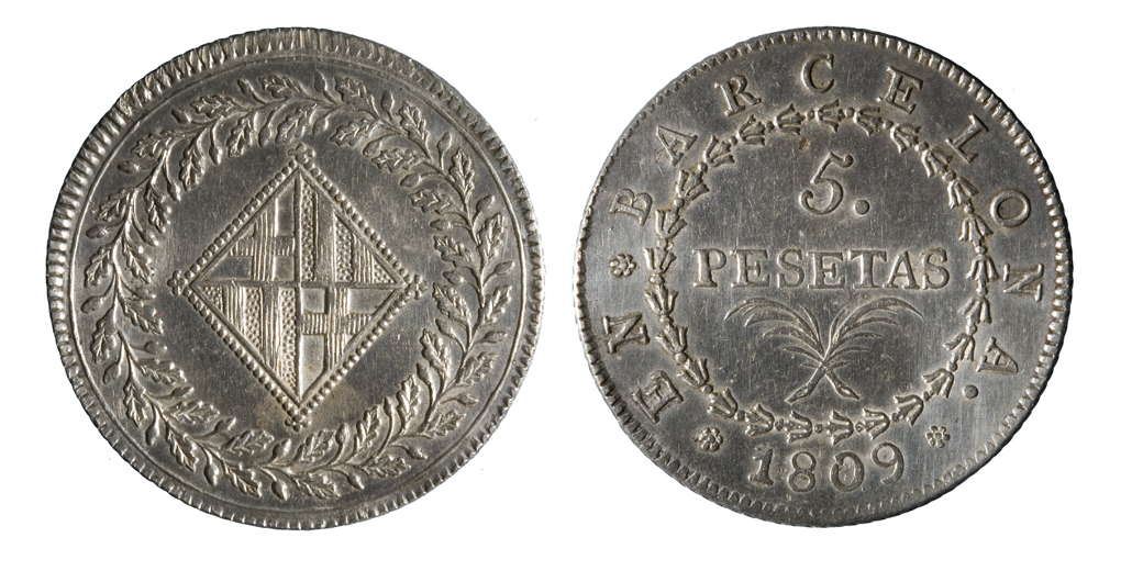 Ocupació francesa - 5 pessetes - 1809 image for: Ocupació francesa - 5 pessetes - 1809