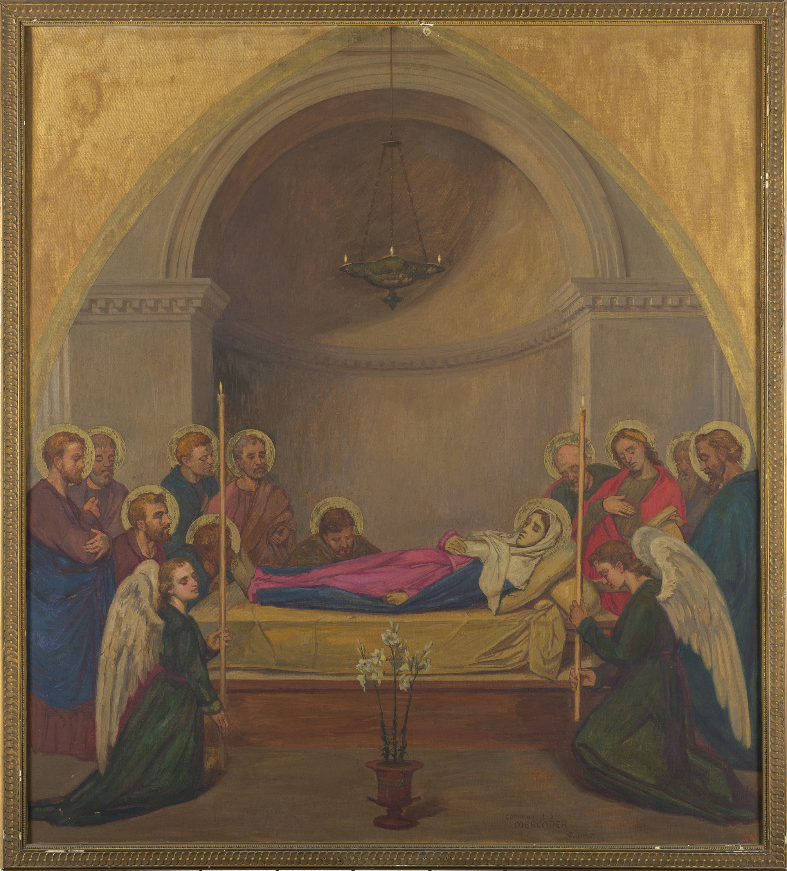 Joan Vallhonrat - Còpia de la «Mort de la Mare de Déu» de Benet Mercadé - Cap a 1918 image for: Joan Vallhonrat - Còpia de la «Mort de la Mare de Déu» de Benet Mercadé - Cap a 1918