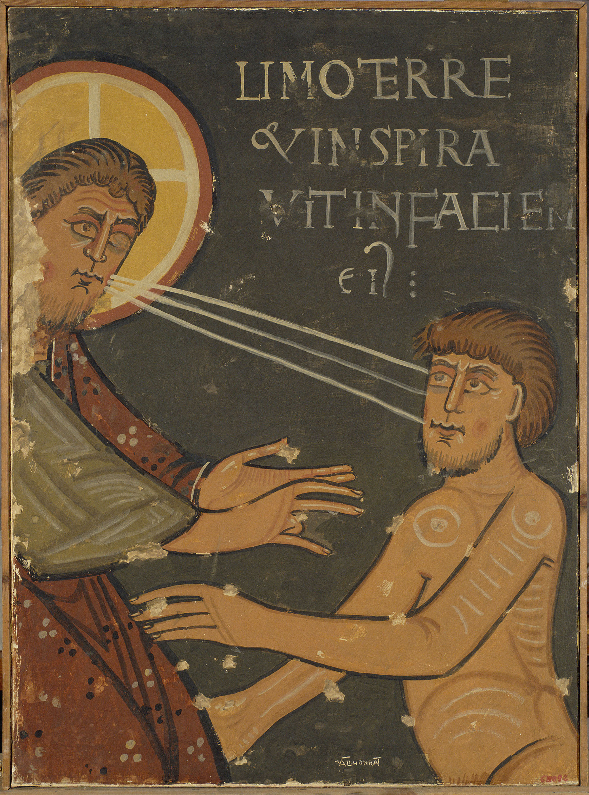 Joan Vallhonrat - Reproducció de les pintures de l'absis de Sant Sadurní d'Osormort. La creació d'Adam - 1916 image for: Joan Vallhonrat - Reproducció de les pintures de l'absis de Sant Sadurní d'Osormort. La creació d'Adam - 1916