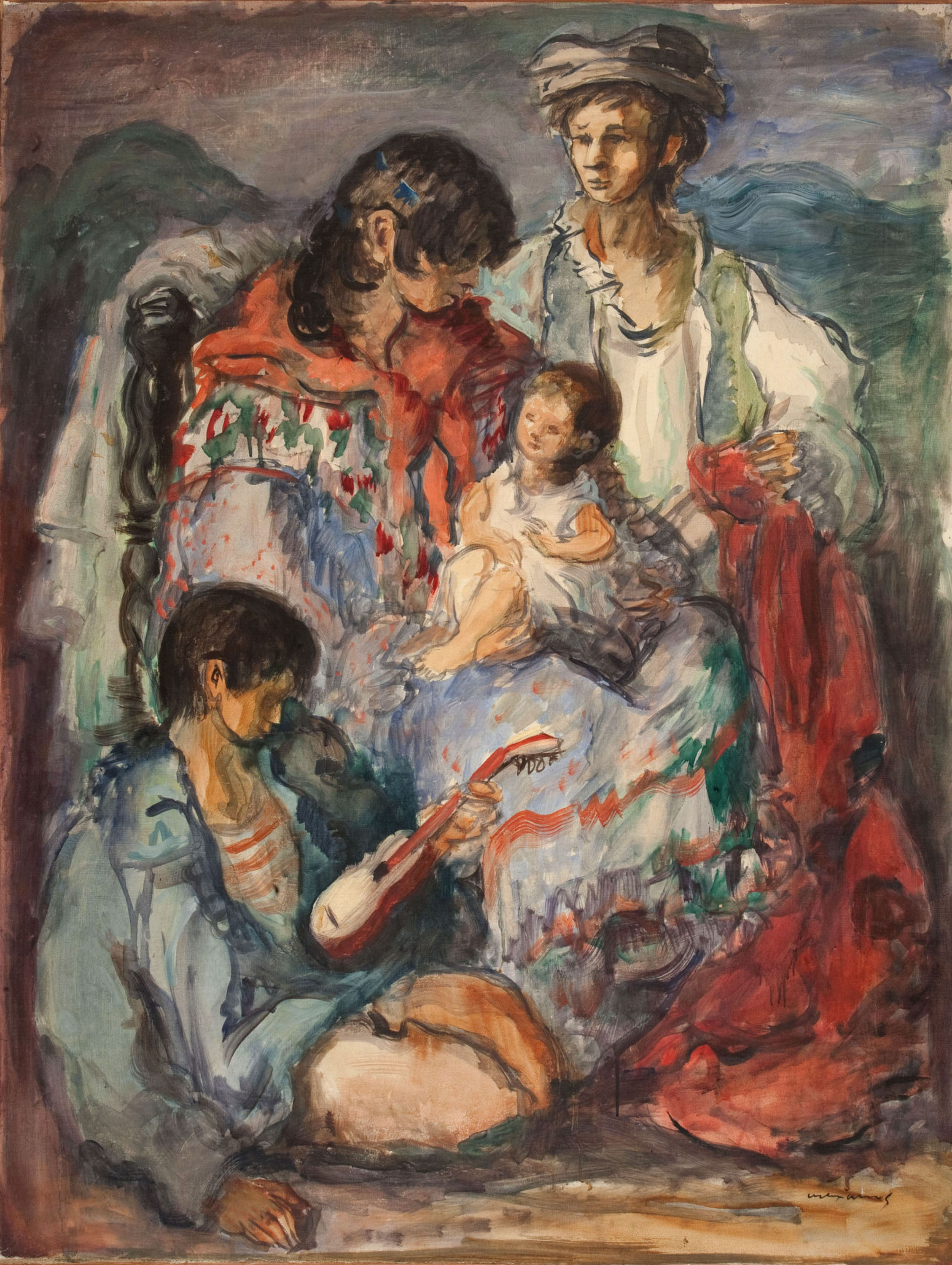 Pere Créixams - Grup de gitanos - 1929 image for: Pere Créixams - Grup de gitanos - 1929