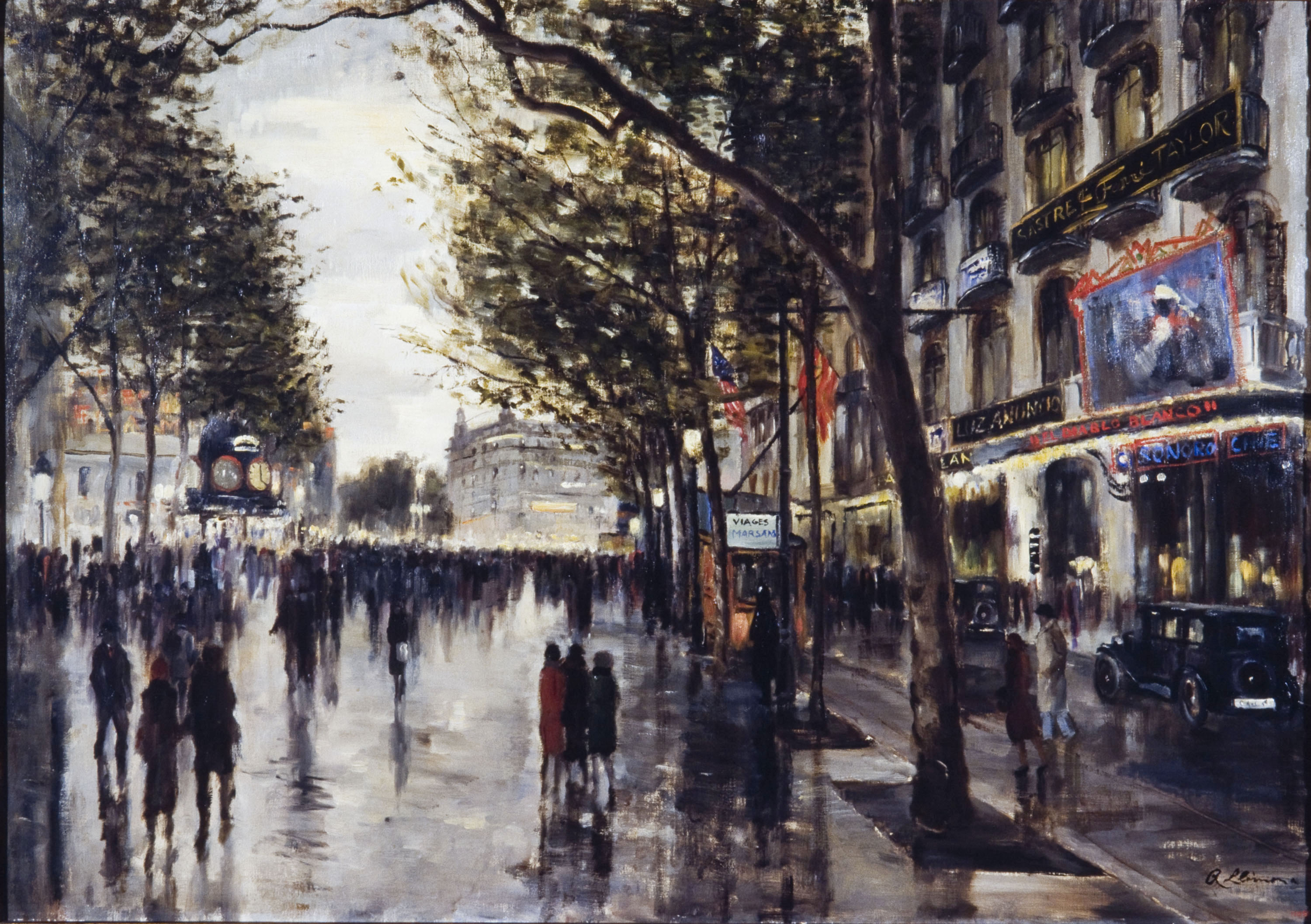 Rafael Llimona - Rambla de Canaletes - Cap a 1930 image for: Rafael Llimona - Rambla de Canaletes - Cap a 1930