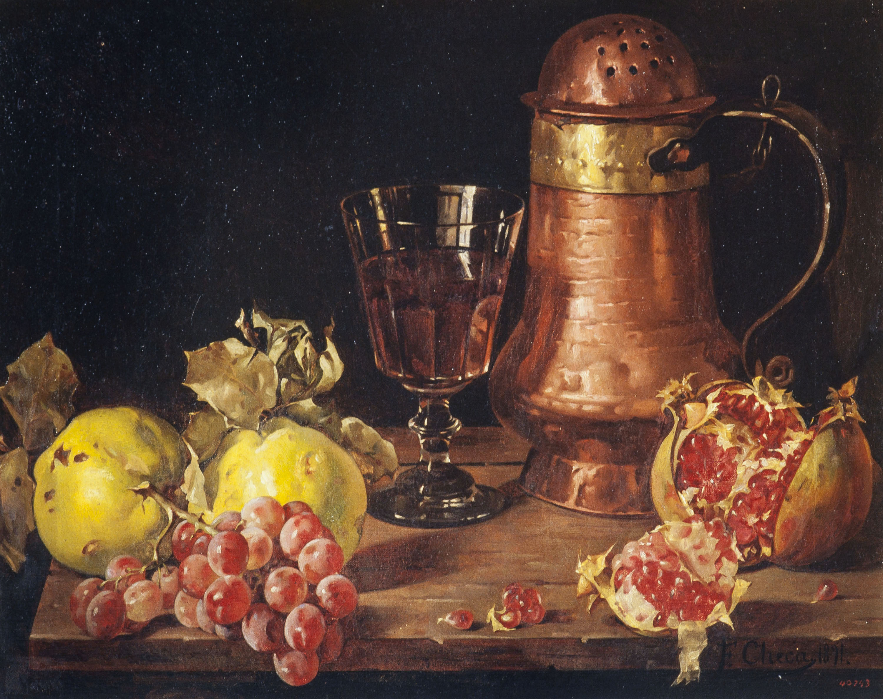 Felipe Checa - Natura morta - 1891 image for: Felipe Checa - Natura morta - 1891