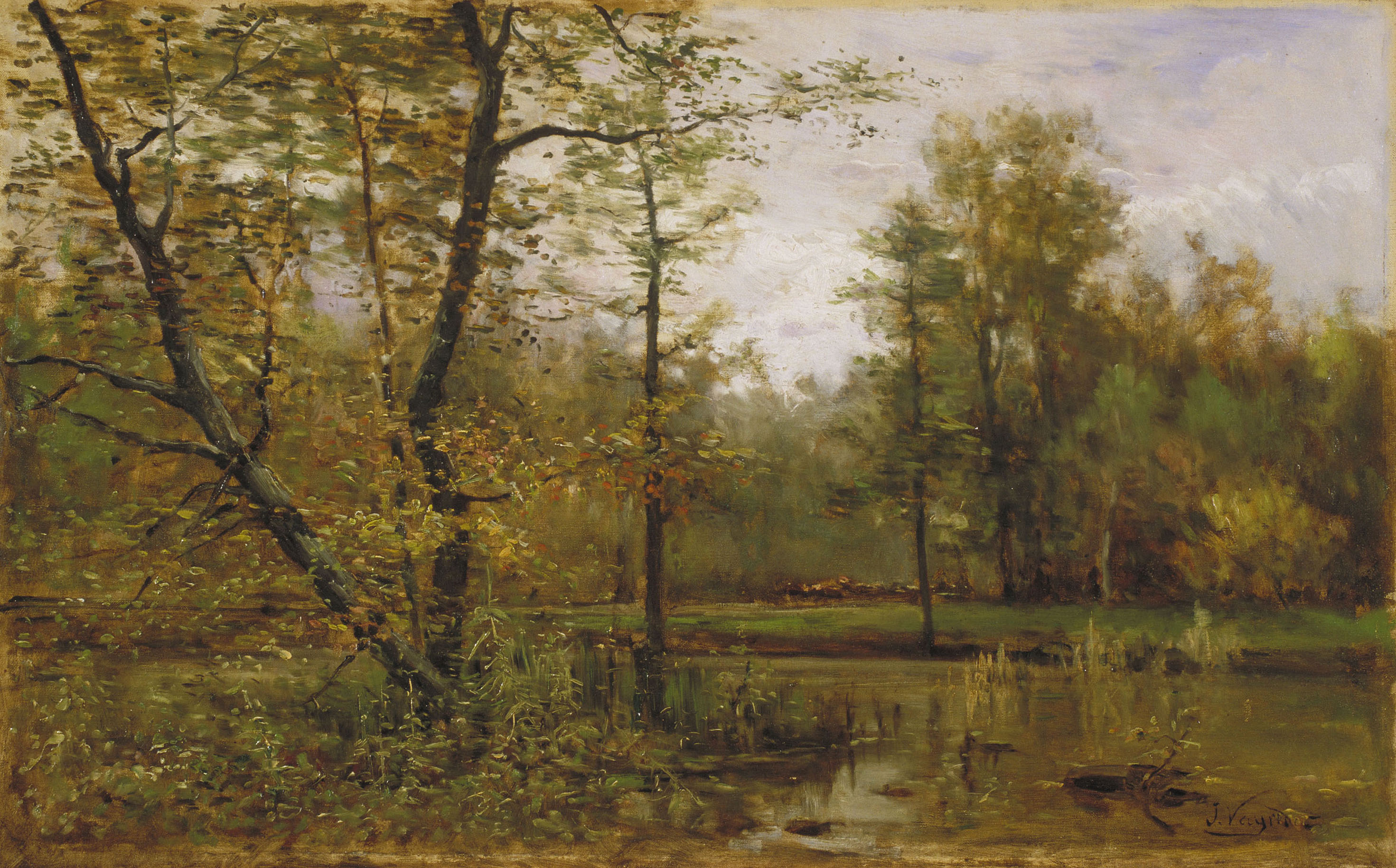 image for: Joaquim Vayreda - Paisatge de tardor - Cap a 1880-1885