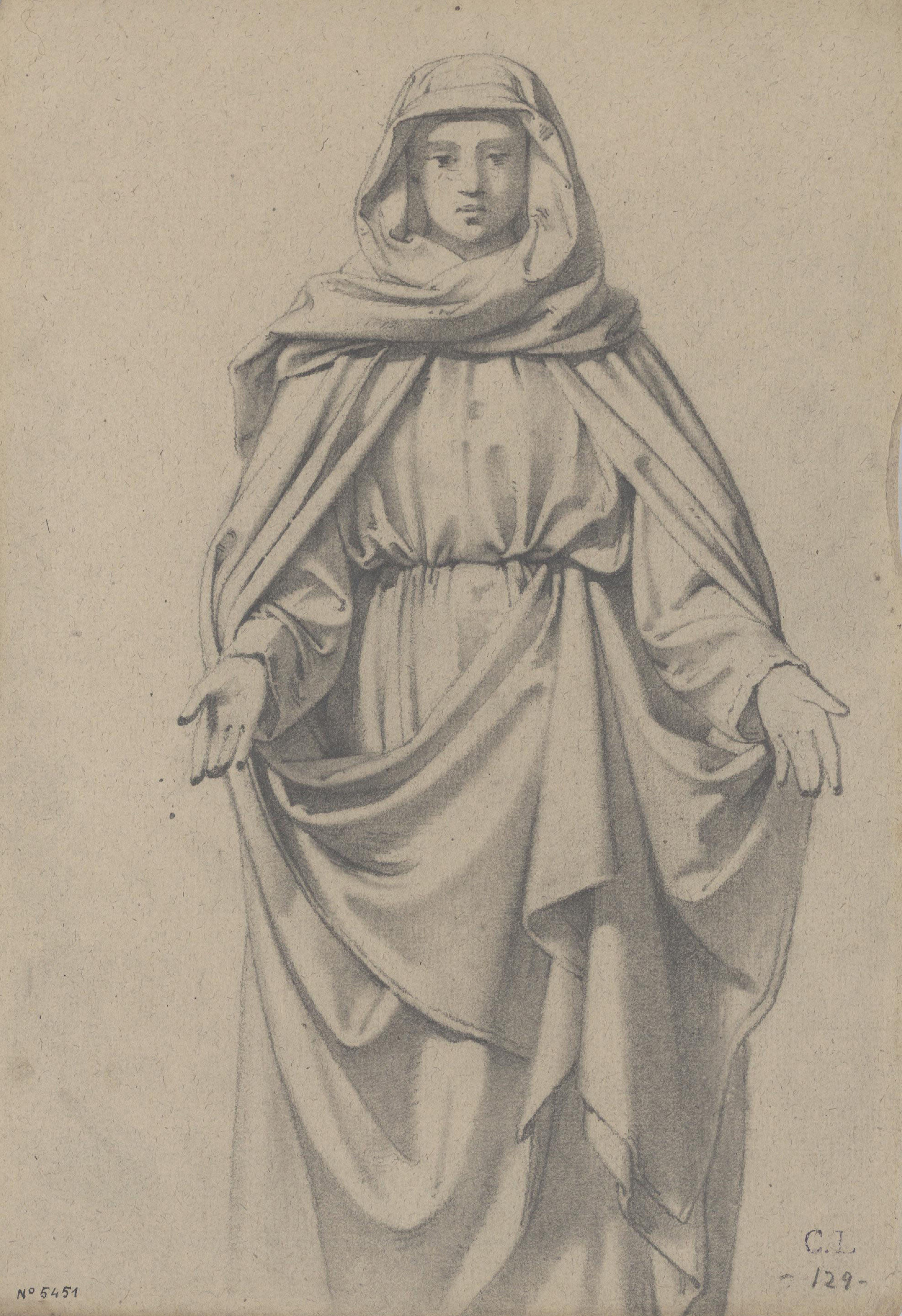 Claudi Lorenzale - Dona de Jerusalem - Cap a 1850-1870 image for: Claudi Lorenzale - Dona de Jerusalem - Cap a 1850-1870