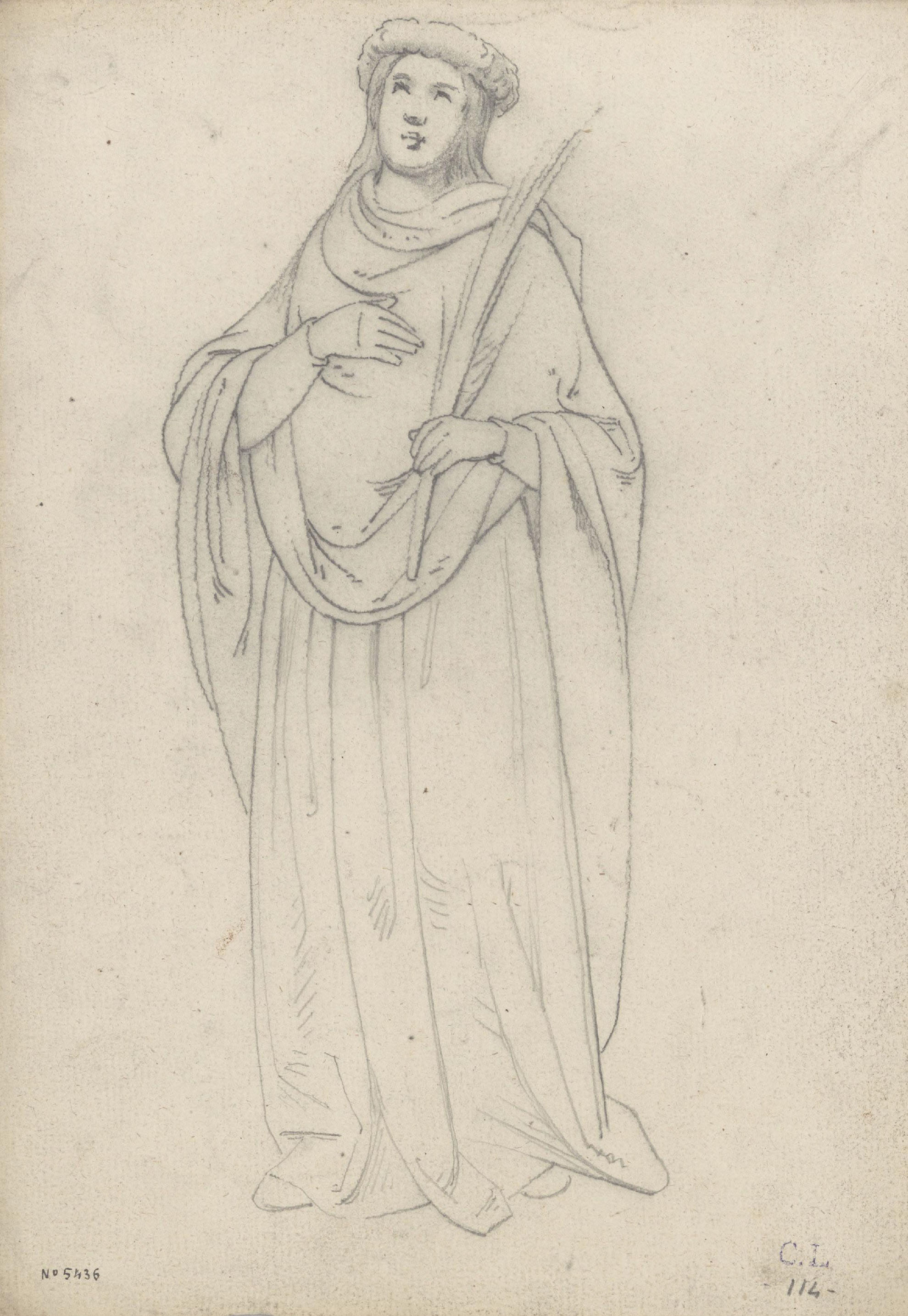 Claudi Lorenzale - Santa Juliana (anvers) / Santa Juliana (revers) - Cap a 1850-1870 image for: Claudi Lorenzale - Santa Juliana (anvers) / Santa Juliana (revers) - Cap a 1850-1870