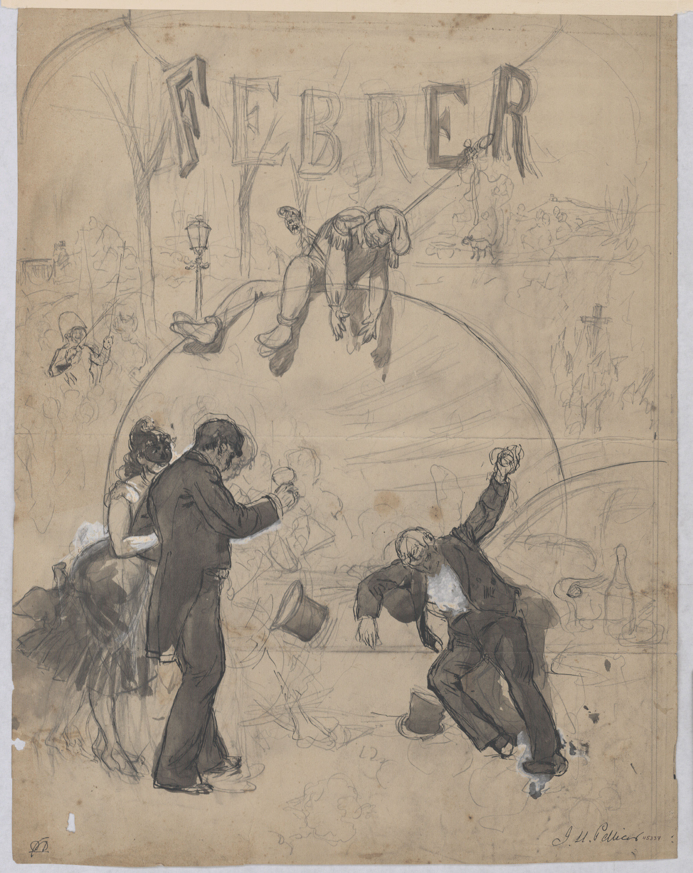 image for: Josep Lluís Pellicer - Al·legoria del mes de febrer - 1882