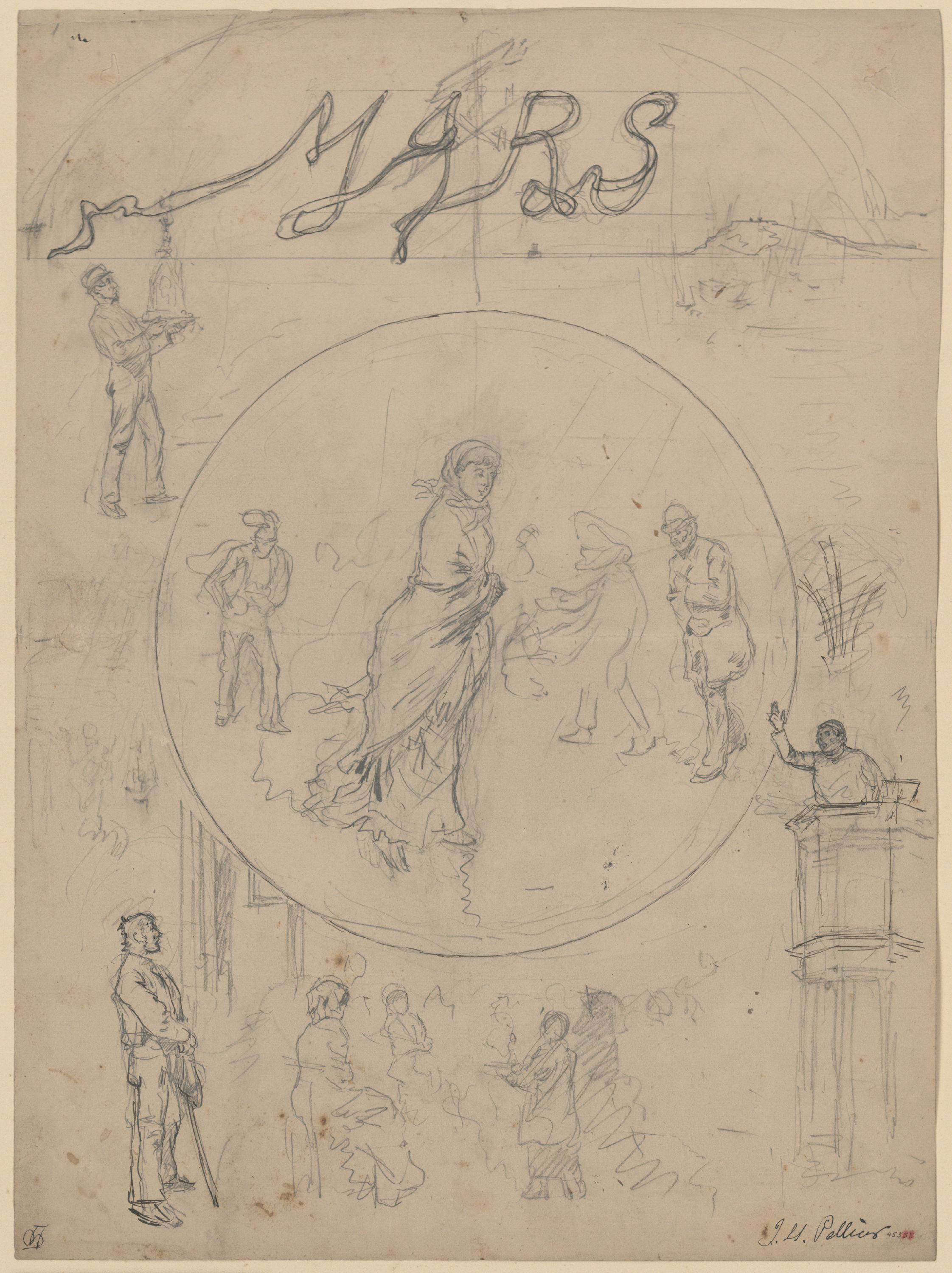 Josep Lluís Pellicer - Al·legoria del mes de març - 1882 image for: Josep Lluís Pellicer - Al·legoria del mes de març - 1882