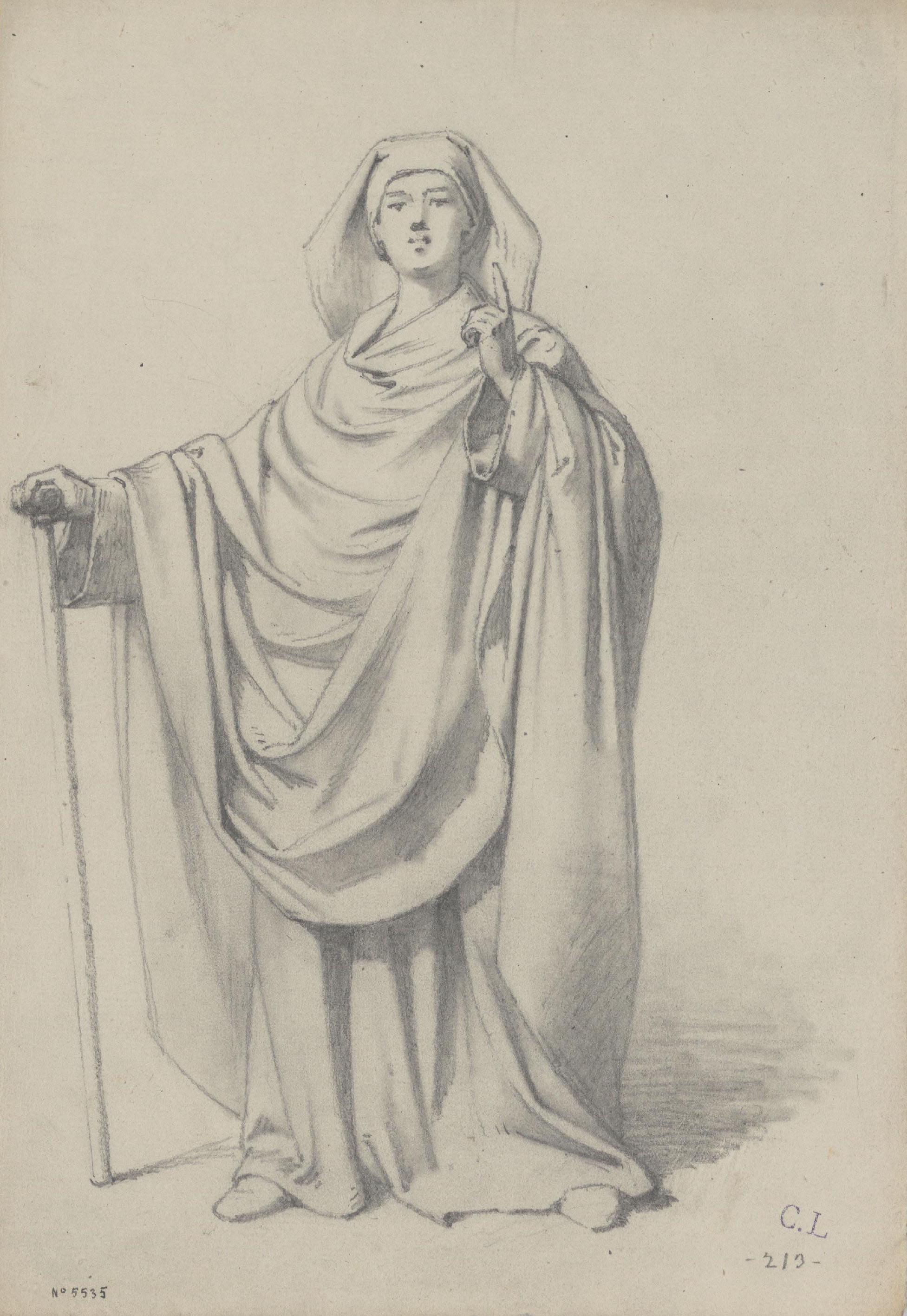 image for: Claudi Lorenzale - Estudi d'un ambaixador de la Diputació de Barcelona (anvers) / Estudi d'un ambaixador de la Diputació de Barcelona (revers) - Cap a 1870