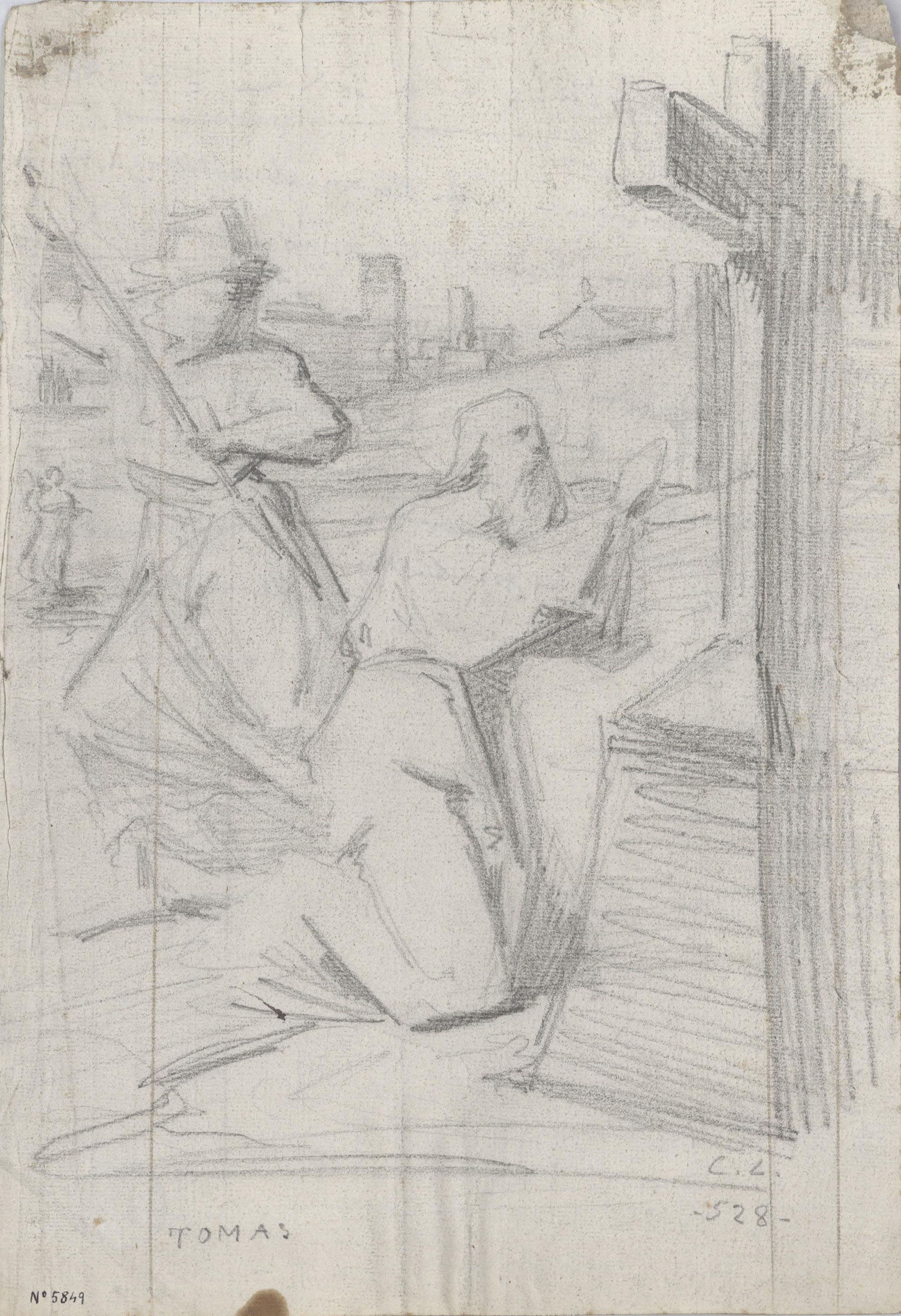 Claudi Lorenzale - Sant Tomàs - Cap a 1850-1870 image for: Claudi Lorenzale - Sant Tomàs - Cap a 1850-1870