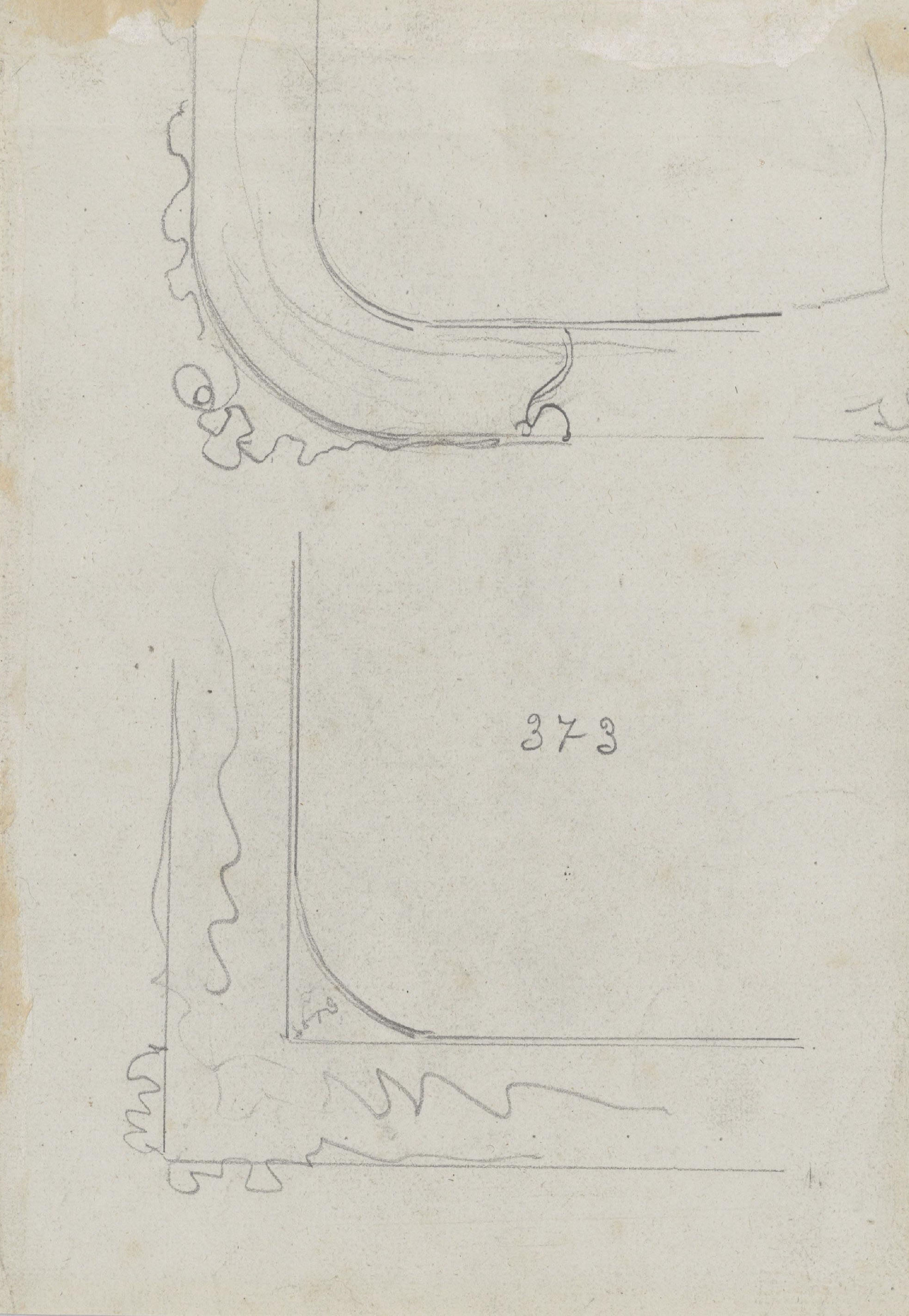 image for: Claudi Lorenzale - Retrat de militar (anvers) / Croquis d'element arquitectònic (revers) - Cap a 1860-1880 [1]