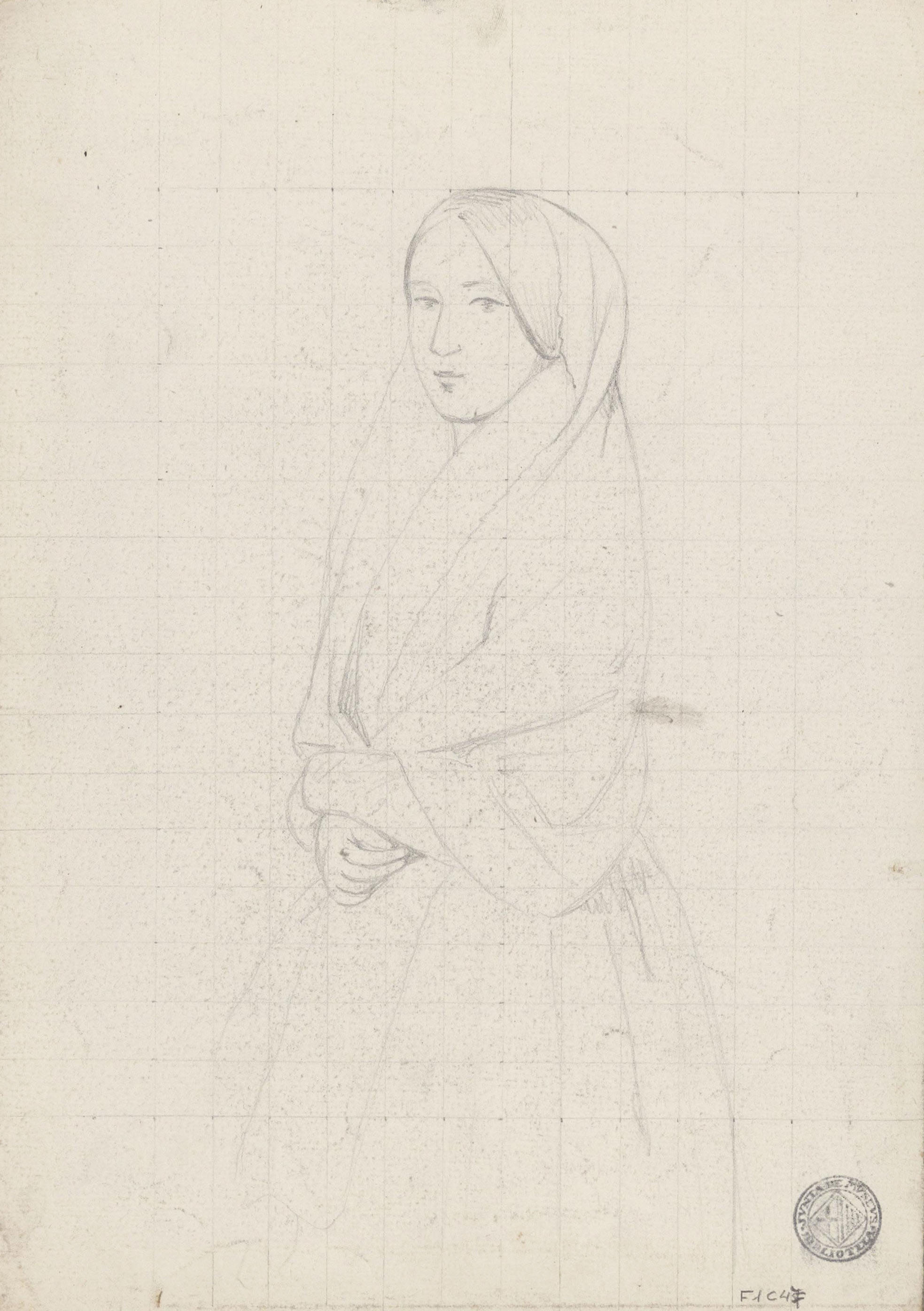 image for: Claudi Lorenzale - Retrat de dona (anvers) / Retrat de dona (revers) - Cap a 1860-1880 [1]