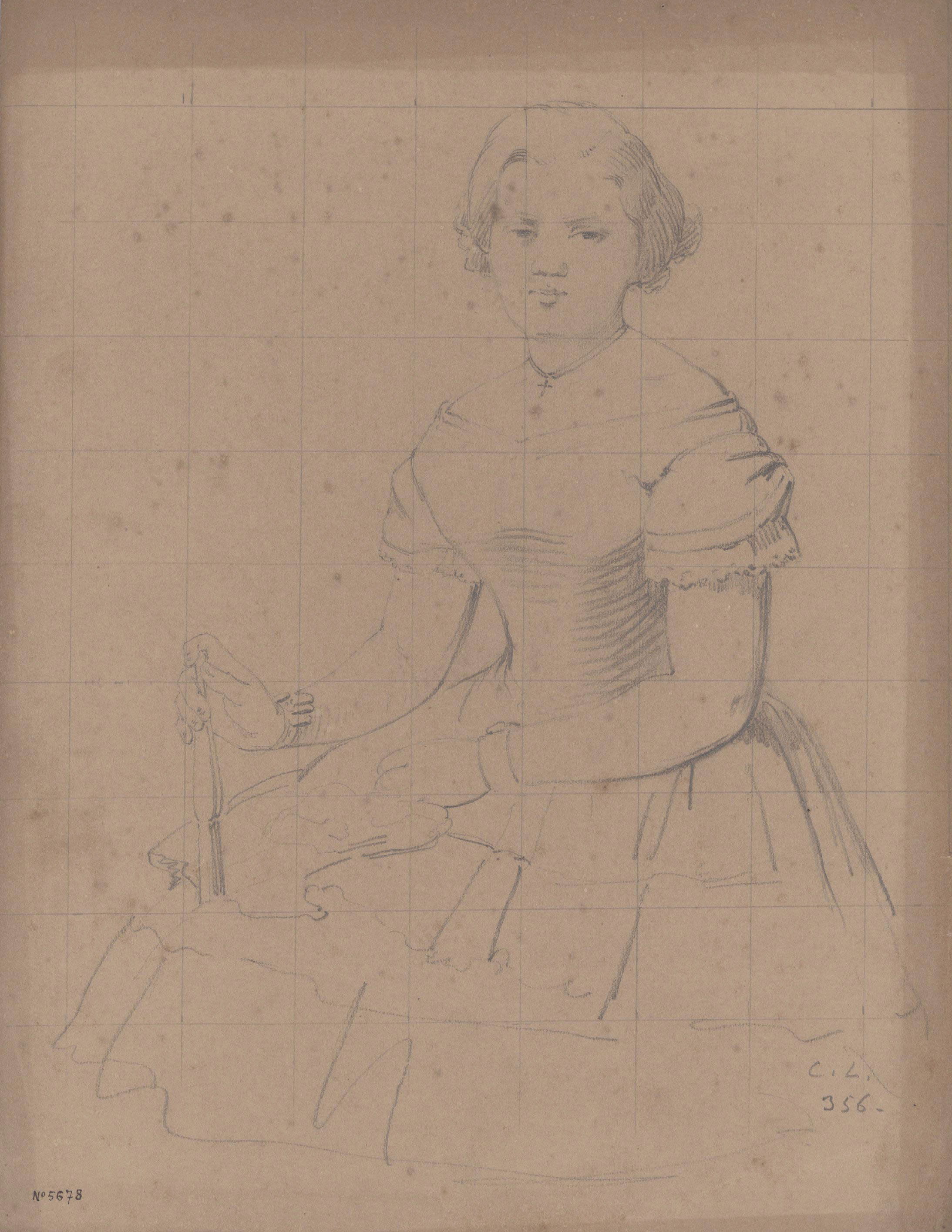 image for: Claudi Lorenzale - Retrat de noia - Cap a 1860-1880