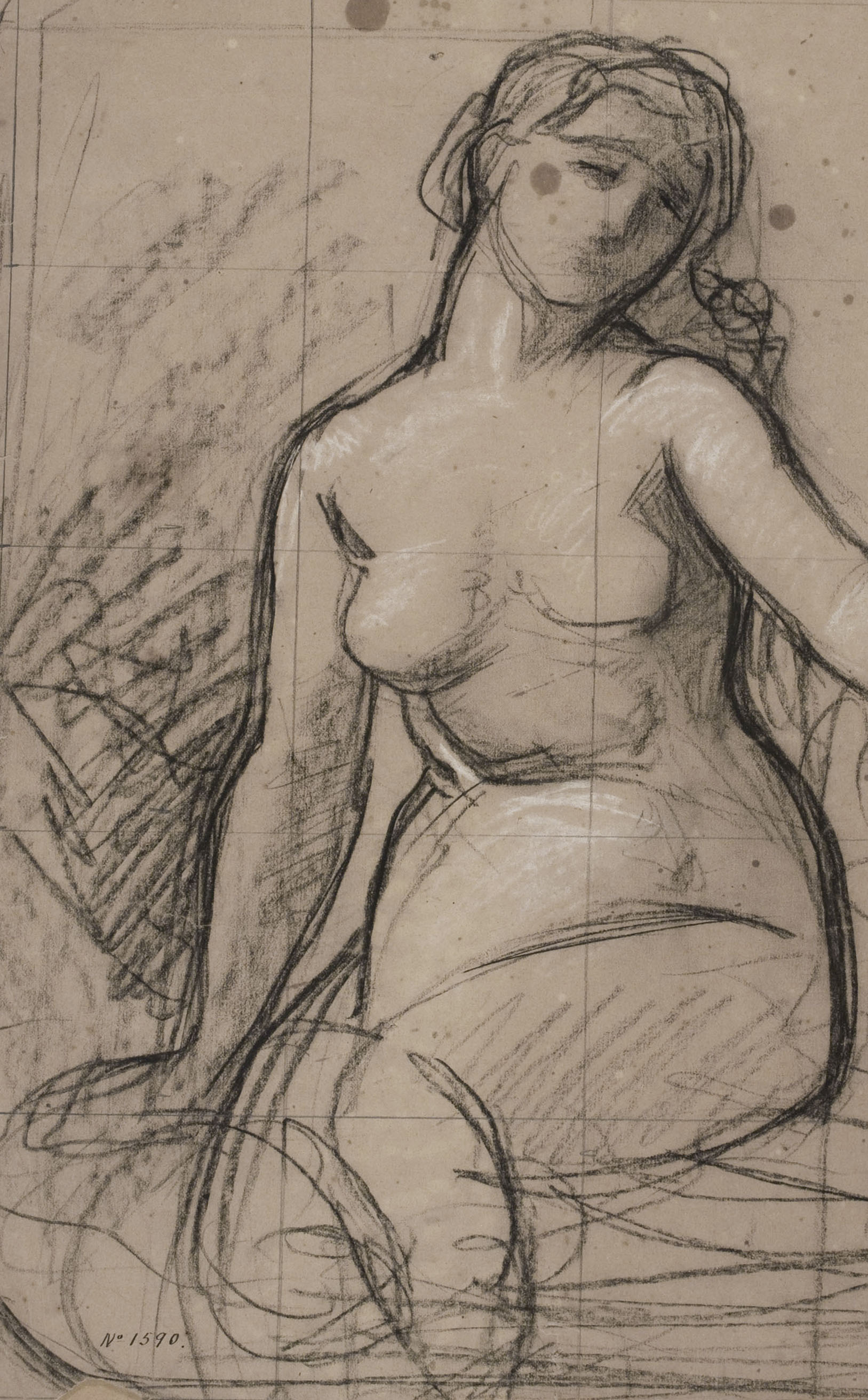 Ramon Martí i Alsina - Nu femení - Cap a 1865-1870 image for: Ramon Martí i Alsina - Nu femení - Cap a 1865-1870