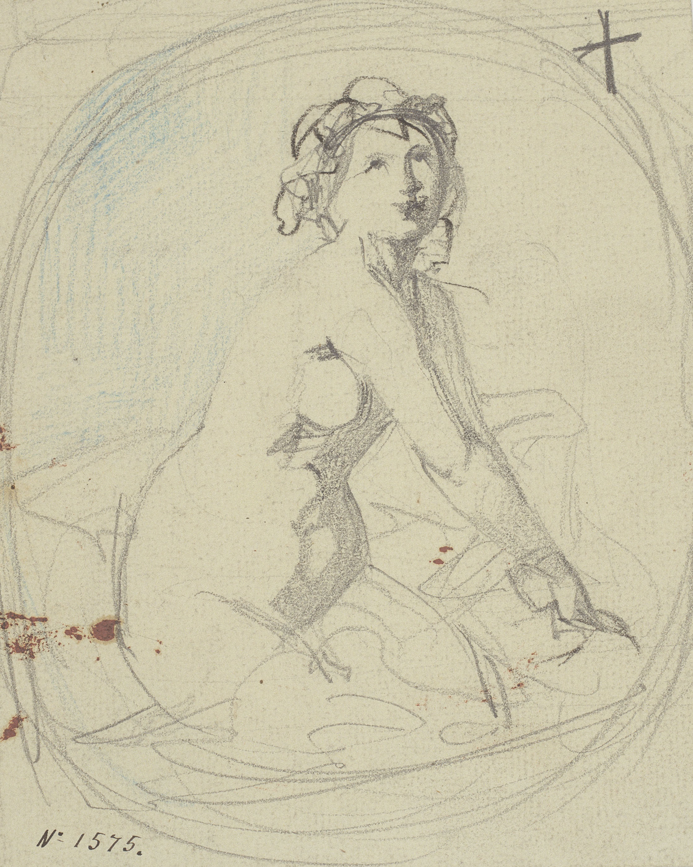 image for: Ramon Martí i Alsina - Nu femení - Cap a 1860-1865