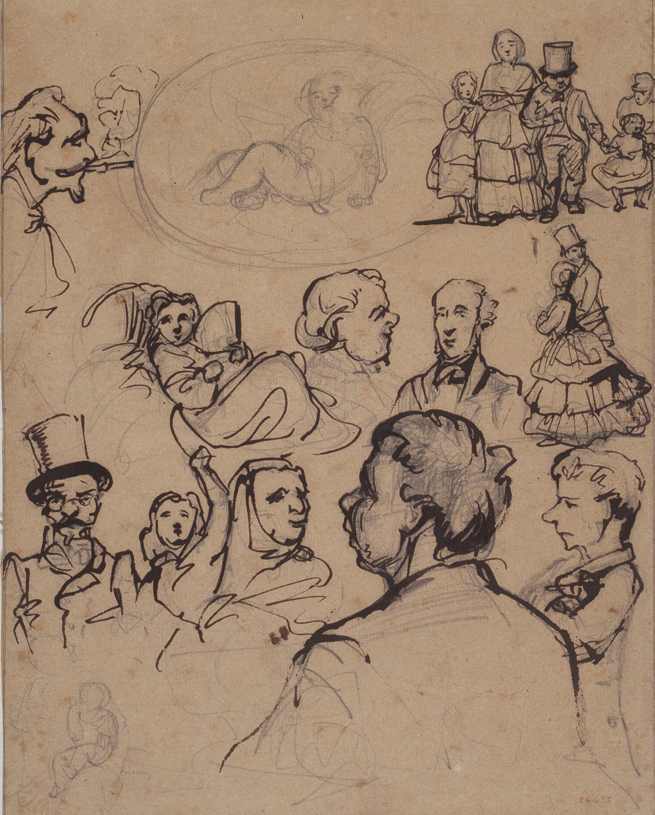 image for: Ramon Martí i Alsina - Caricatures costumistes - Cap a 1845-1850