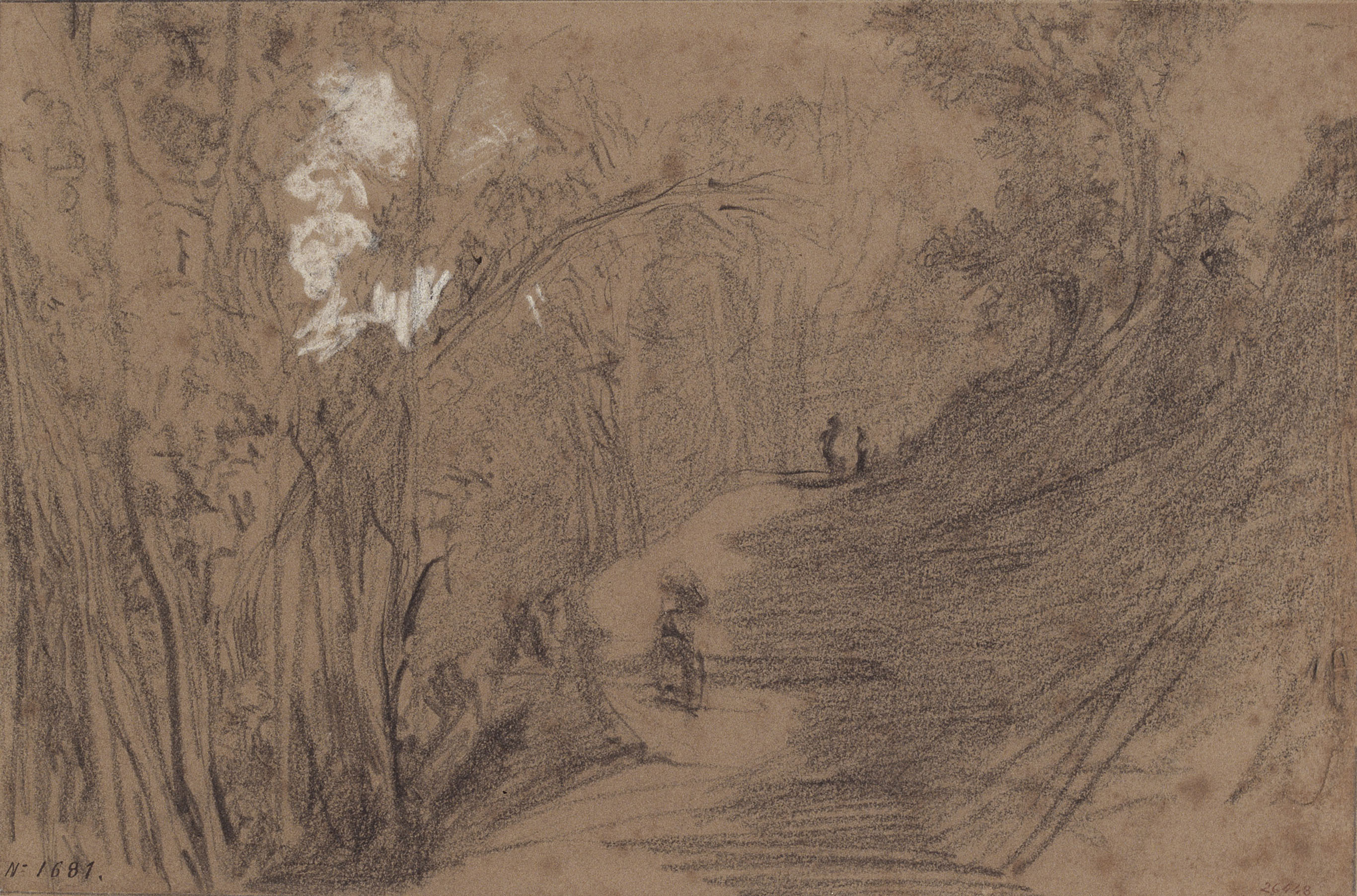 Ramon Martí i Alsina - Estudi d'un paisatge - Cap a 1865-1870 image for: Ramon Martí i Alsina - Estudi d'un paisatge - Cap a 1865-1870