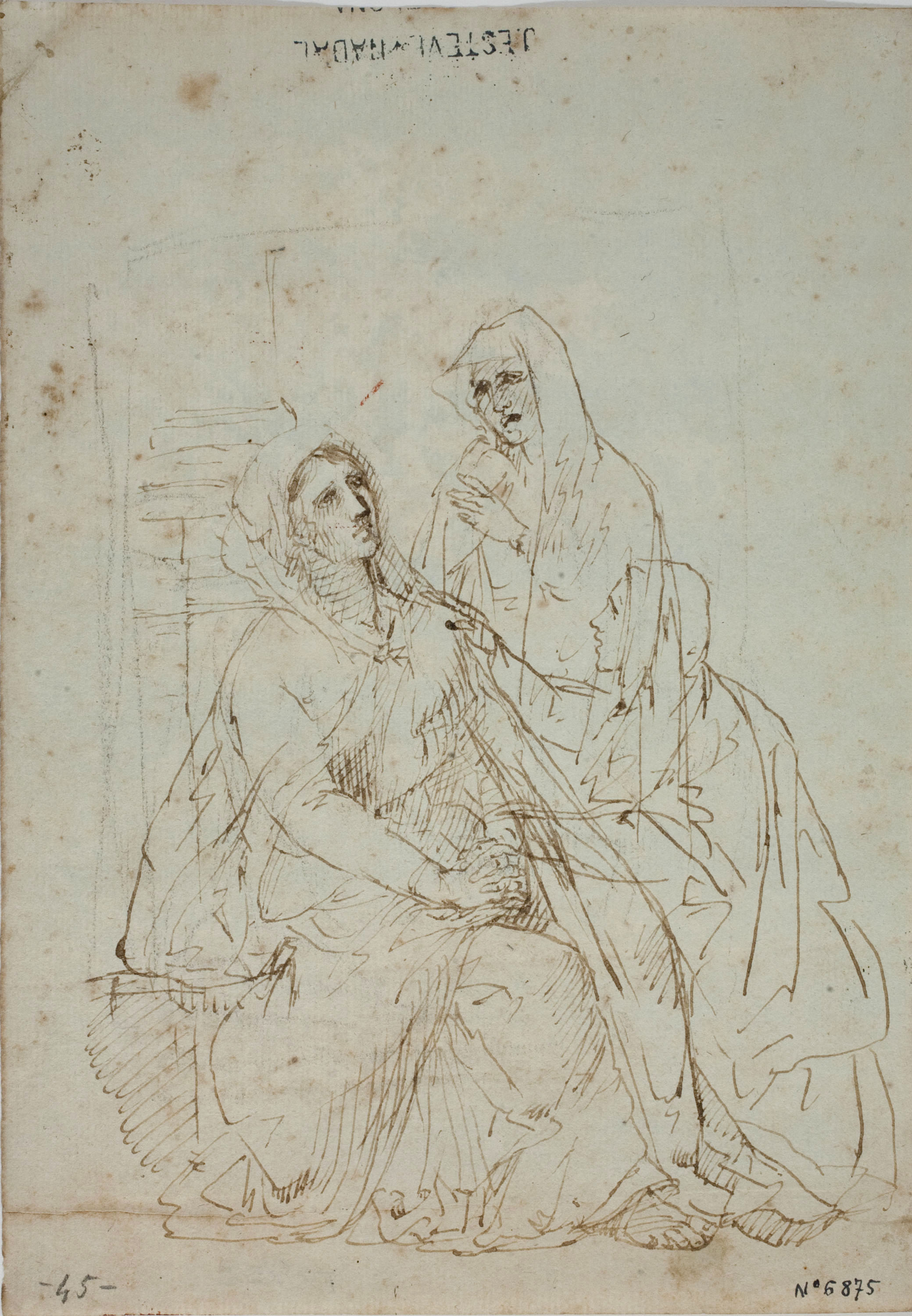 image for: Josep Bernat Flaugier - La Mare de Déu acompanyada de dues dones - Cap a 1800-1812