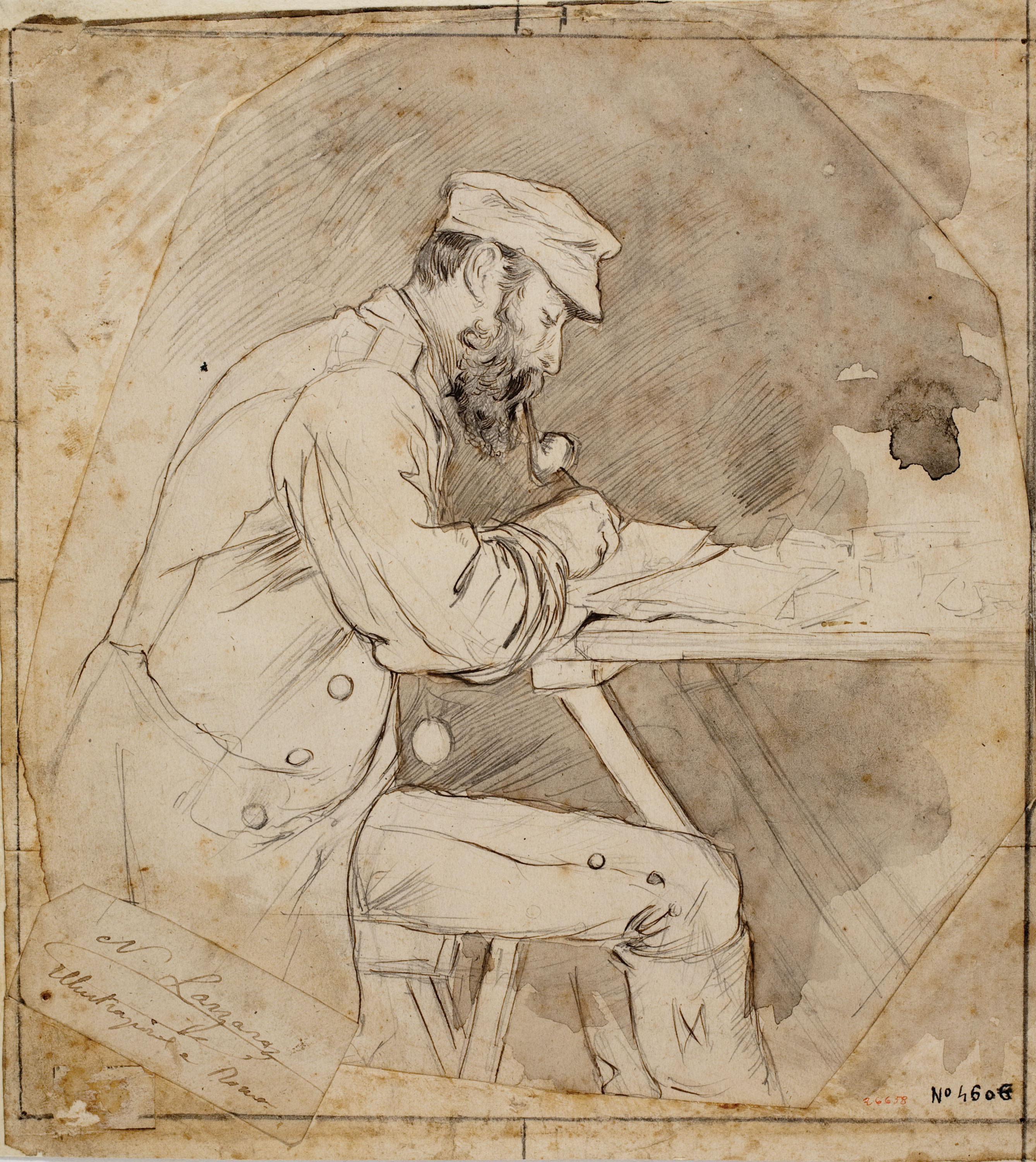 image for: Josep Lluís Pellicer - Retrat del corresponsal N. Larzaraz - 1877