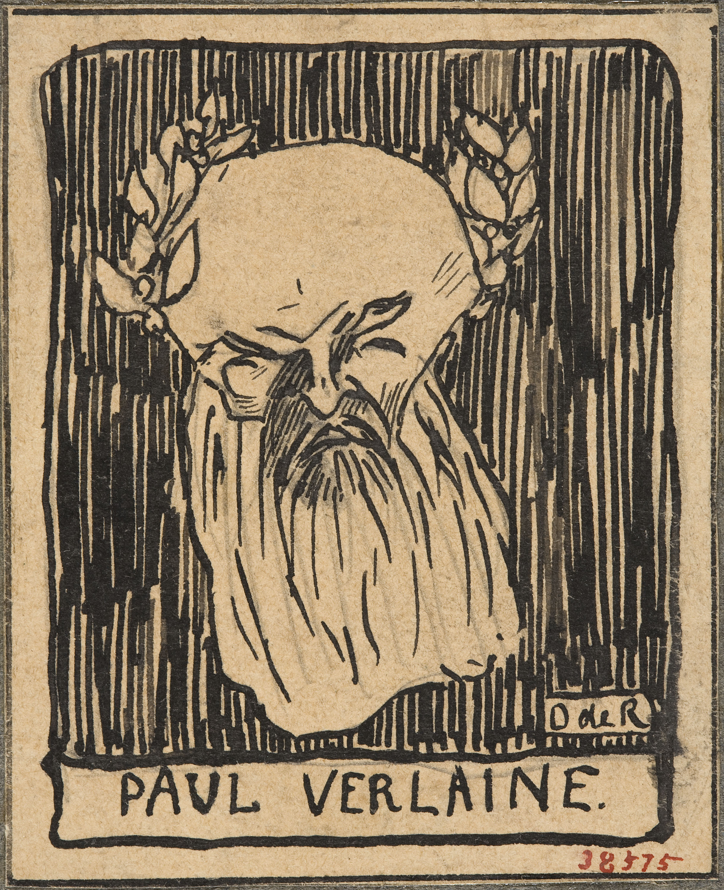 Eugeni d'Ors - Retrat de Paul Verlaine - Cap a 1910-1920 image for: Eugeni d'Ors - Retrat de Paul Verlaine - Cap a 1910-1920