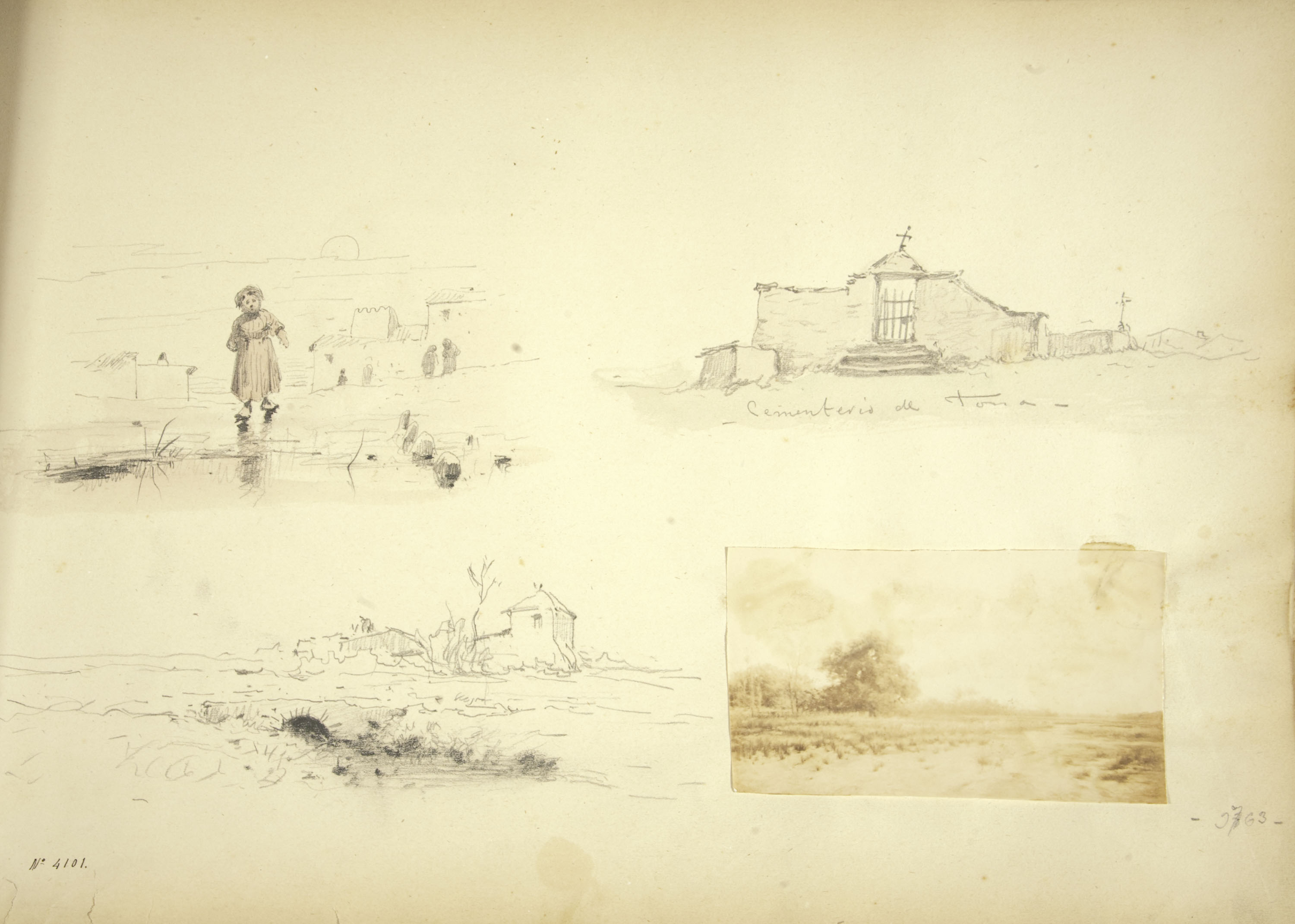 image for: Modest Urgell - Cementiri de Tona i altres apunts - Cap a 1880