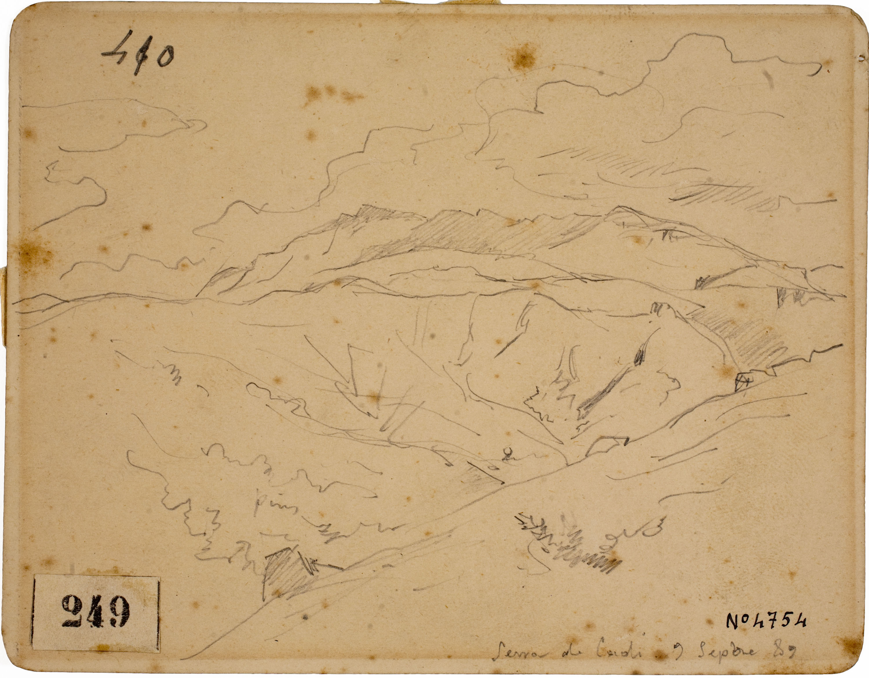 Josep Lluís Pellicer - Serra del Cadí - 1889 image for: Josep Lluís Pellicer - Serra del Cadí - 1889