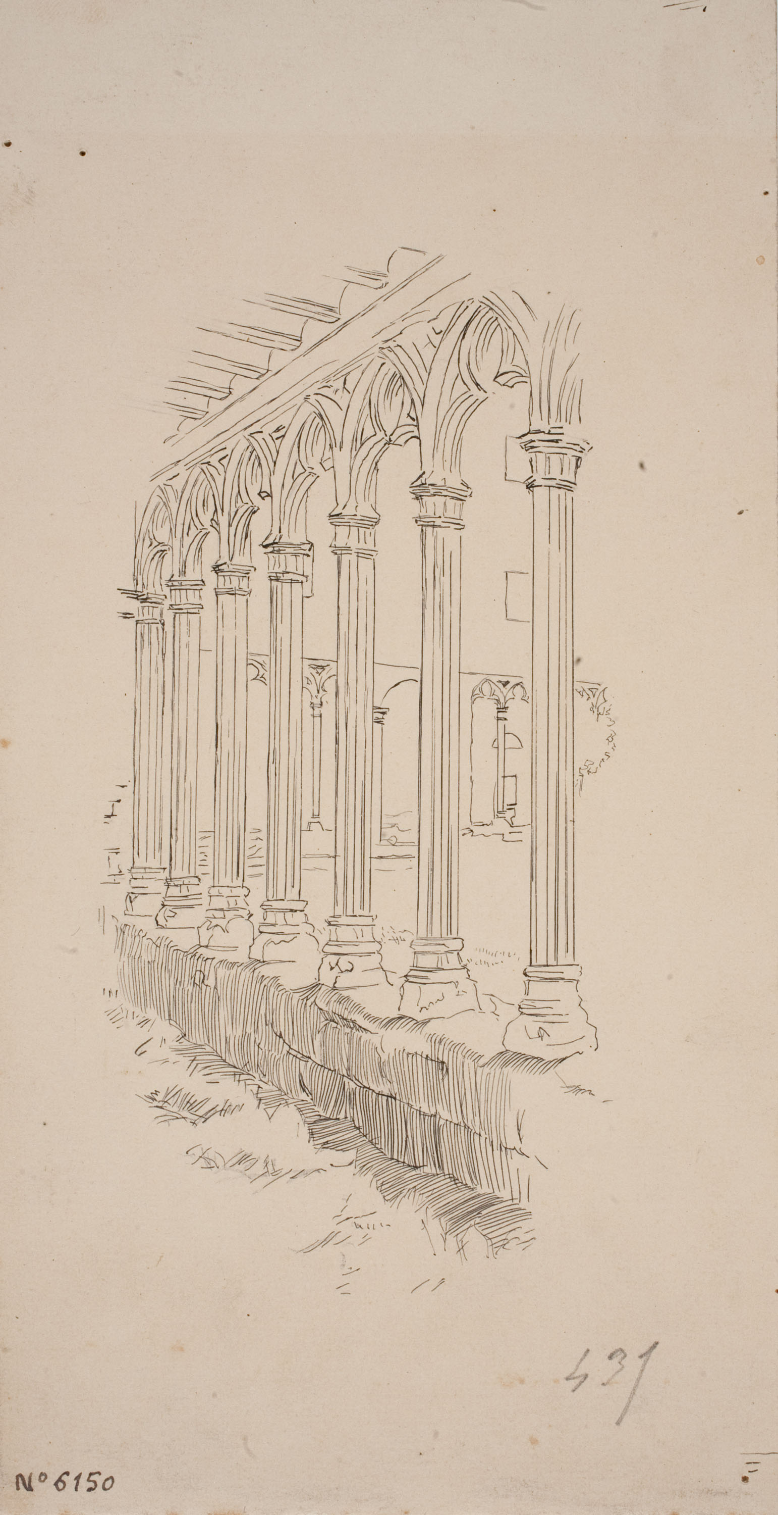 Josep Lluís Pellicer - Claustre gòtic - Cap a 1889 image for: Josep Lluís Pellicer - Claustre gòtic - Cap a 1889