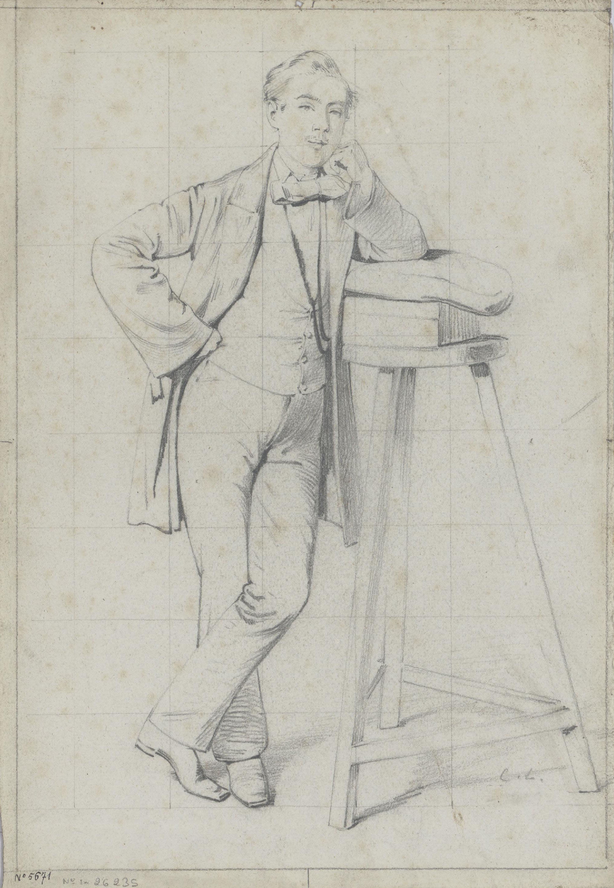 image for: Claudi Lorenzale - Retrat de jove - Cap a 1860-1880