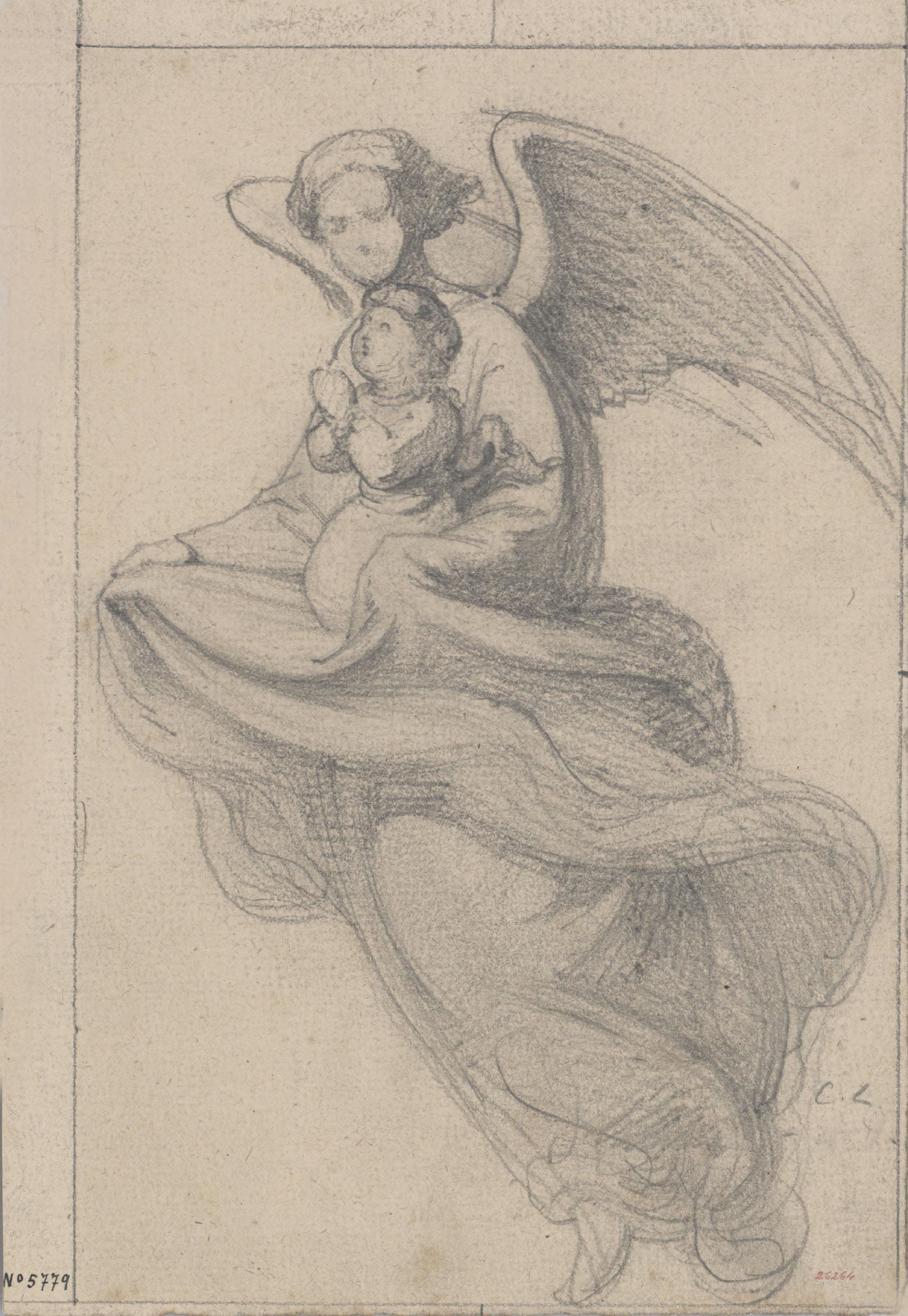 image for: Claudi Lorenzale - Àngel portant al nen Jesús - Cap a 1850-1870