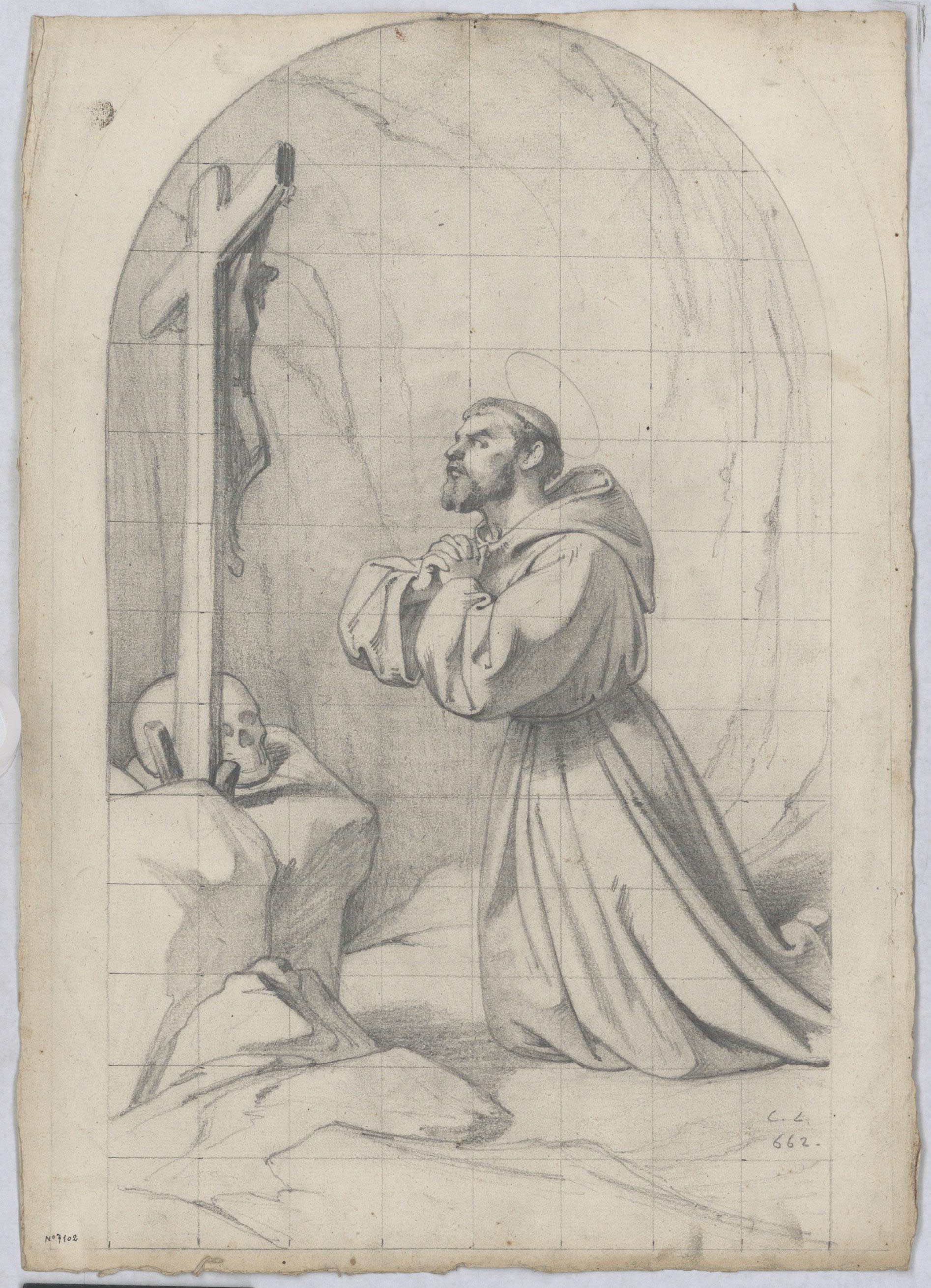 image for: Claudi Lorenzale - Sant Francesc [?] - Cap a 1850-1870