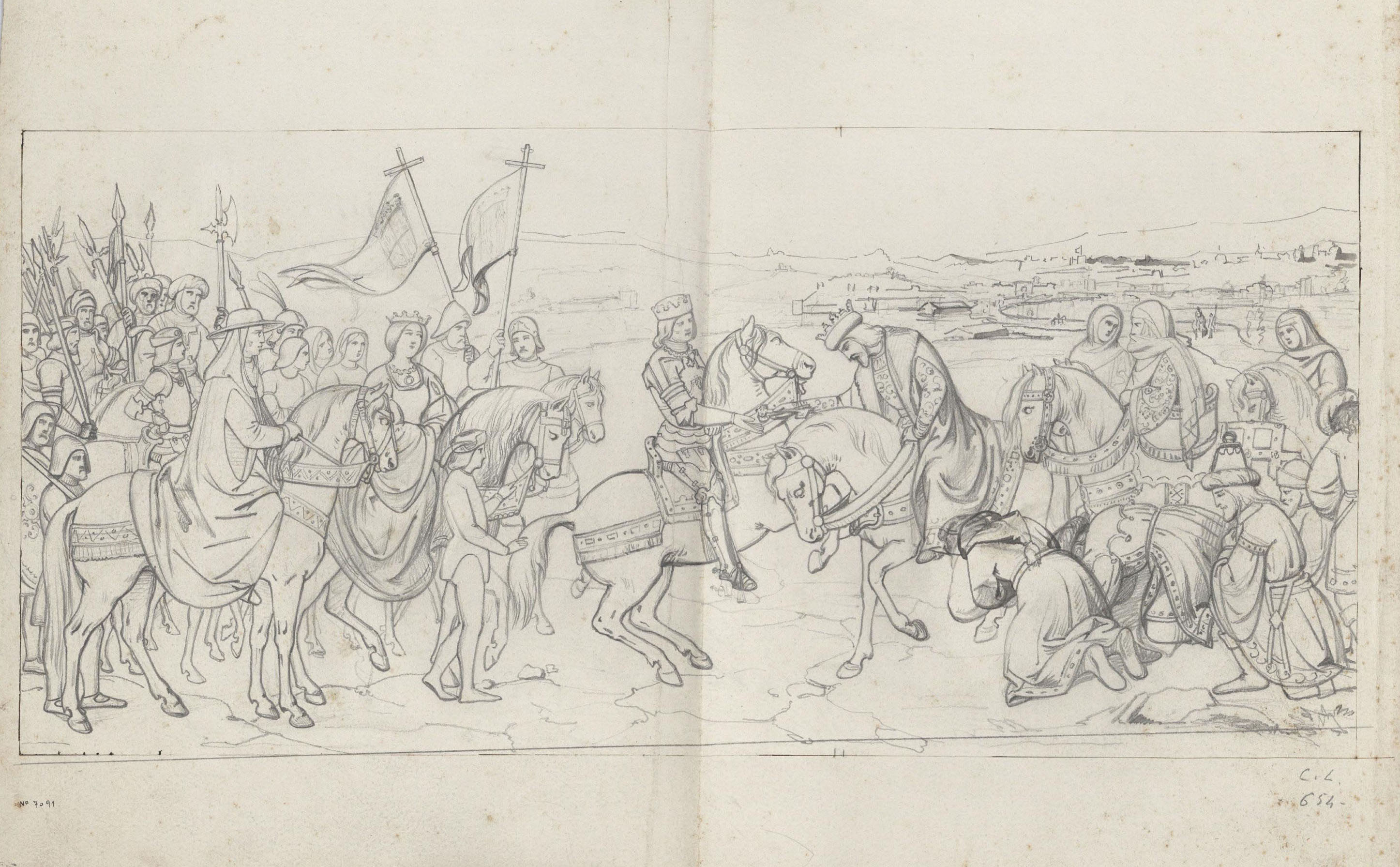 image for: Claudi Lorenzale - La rendició de Granada - Cap a 1850-1870