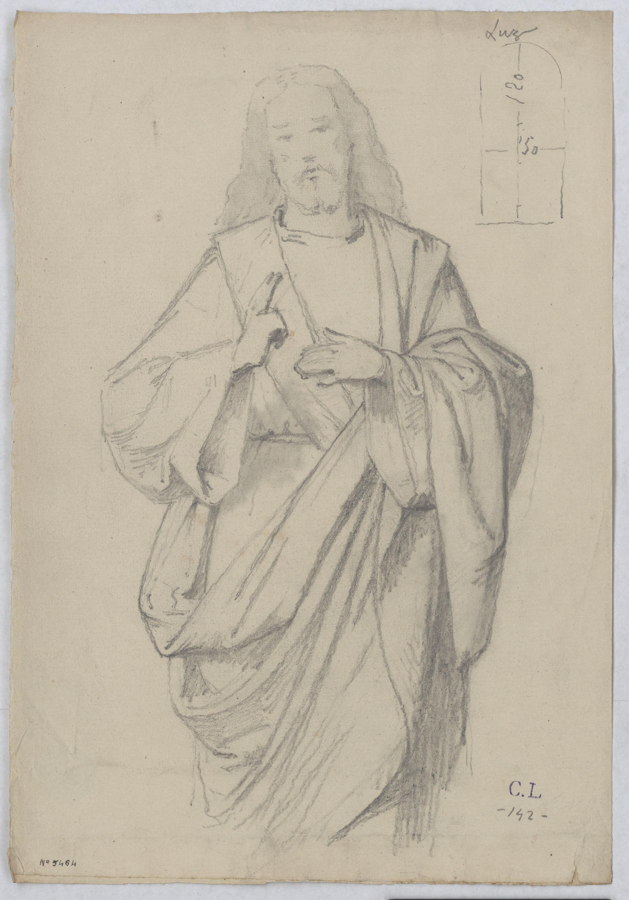 image for: Claudi Lorenzale - Jesucrist - Cap a 1850-1870