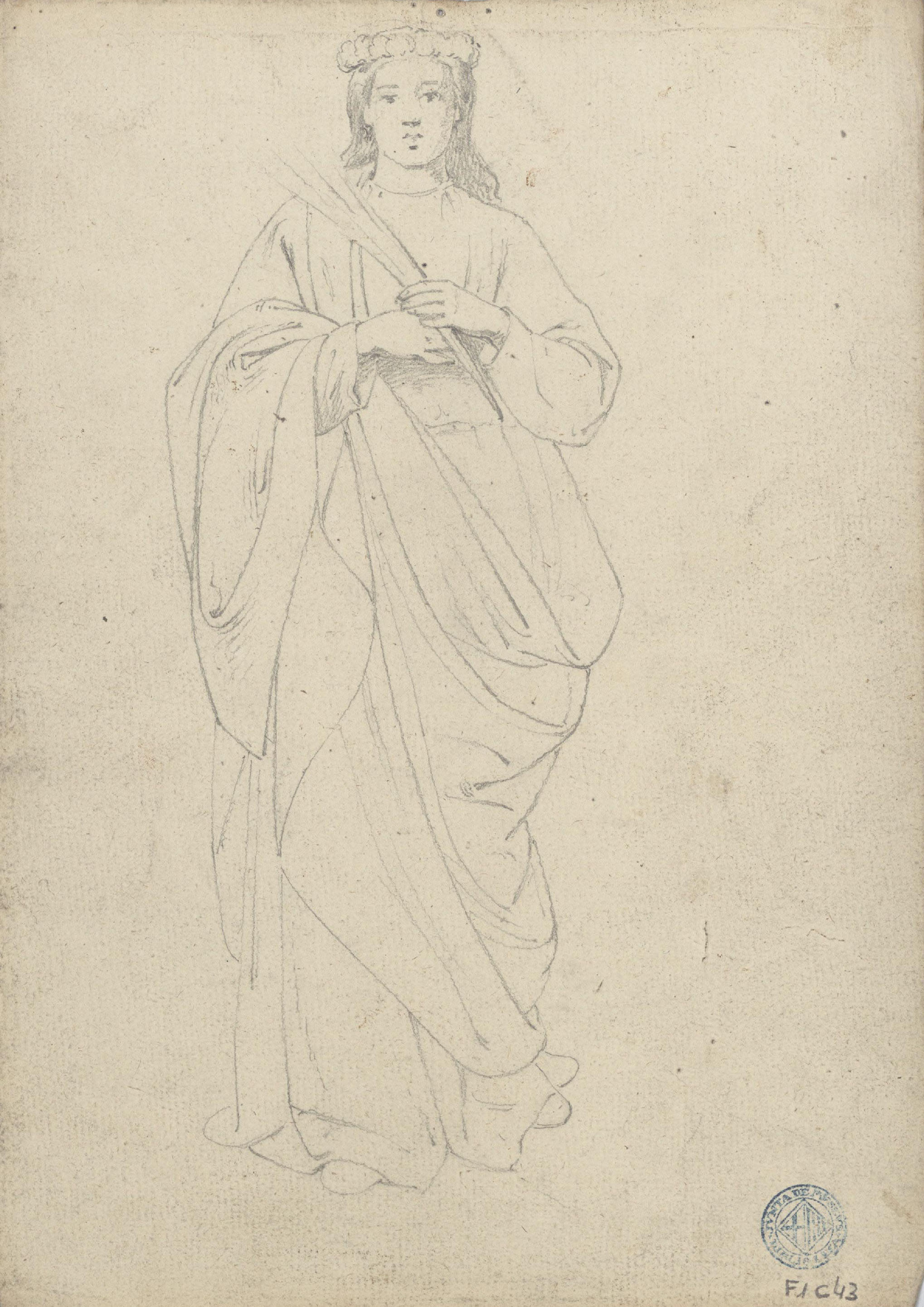 image for: Claudi Lorenzale - Santa Semproniana (anvers) / Santa Semproniana (revers) - Cap a 1850-1870 [1]