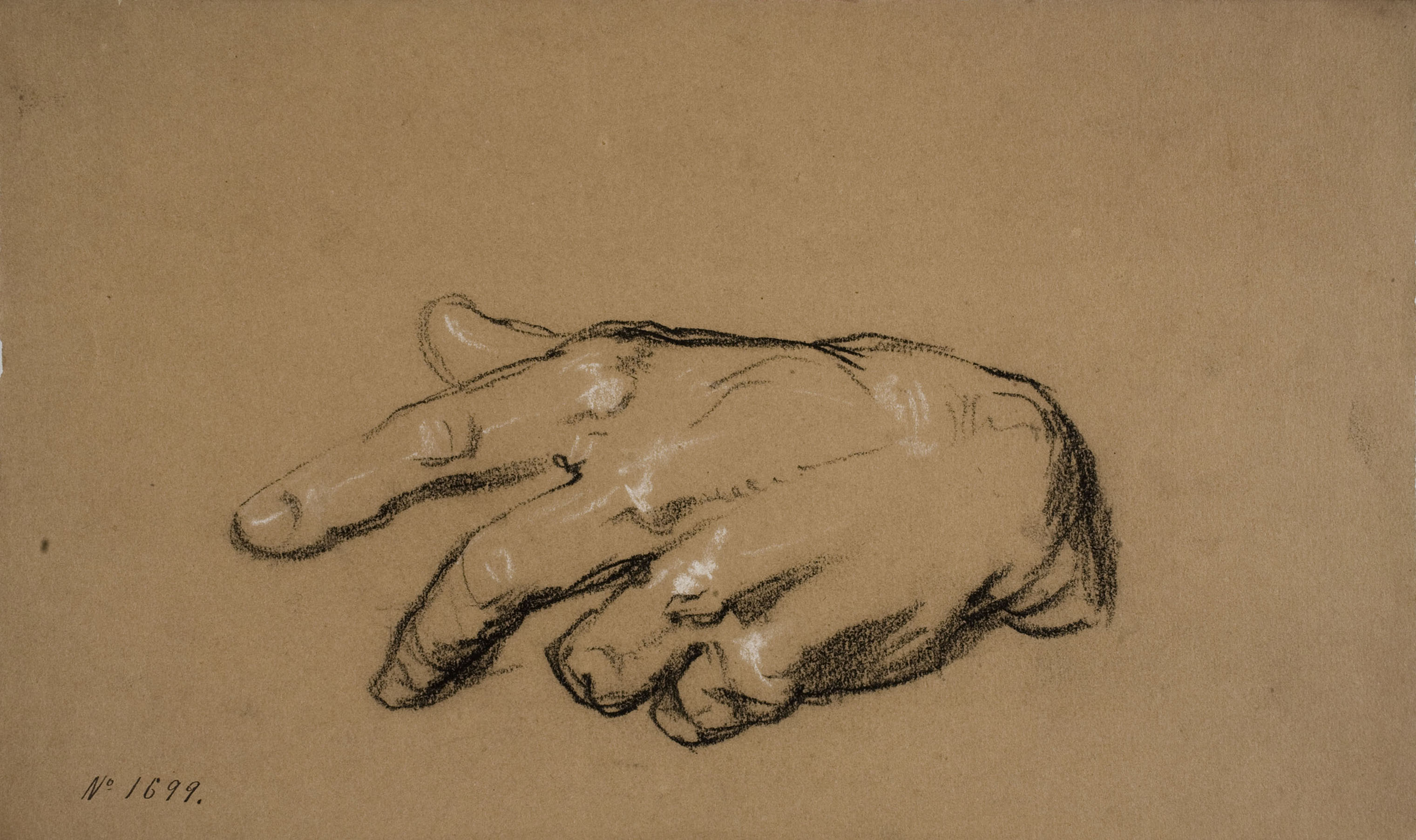 image for: Ramon Martí i Alsina - Estudi d'una mà - Cap a 1870