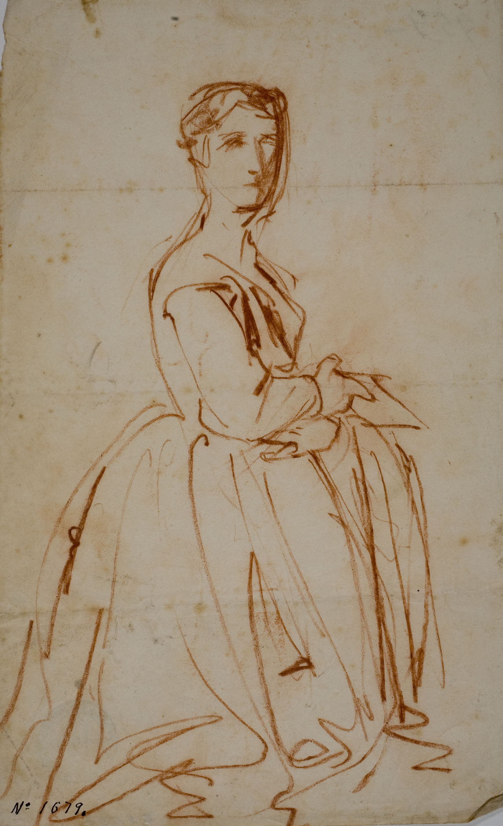 image for: Ramon Martí i Alsina - Figura d'una dama - Cap a 1850-1855