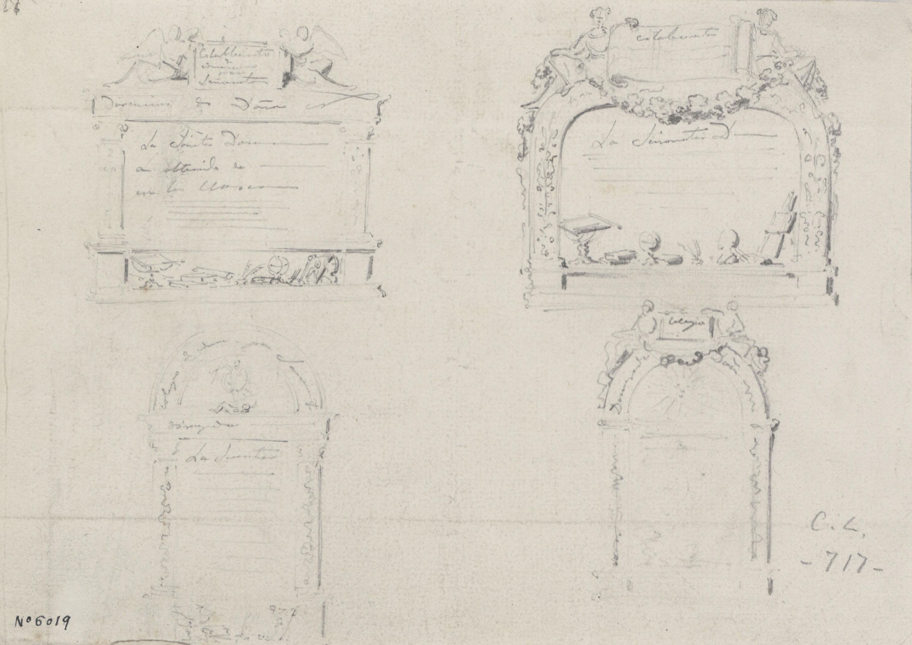 image for: Claudi Lorenzale - Projecte de quatre diplomes honorífics - Cap a 1850-1870