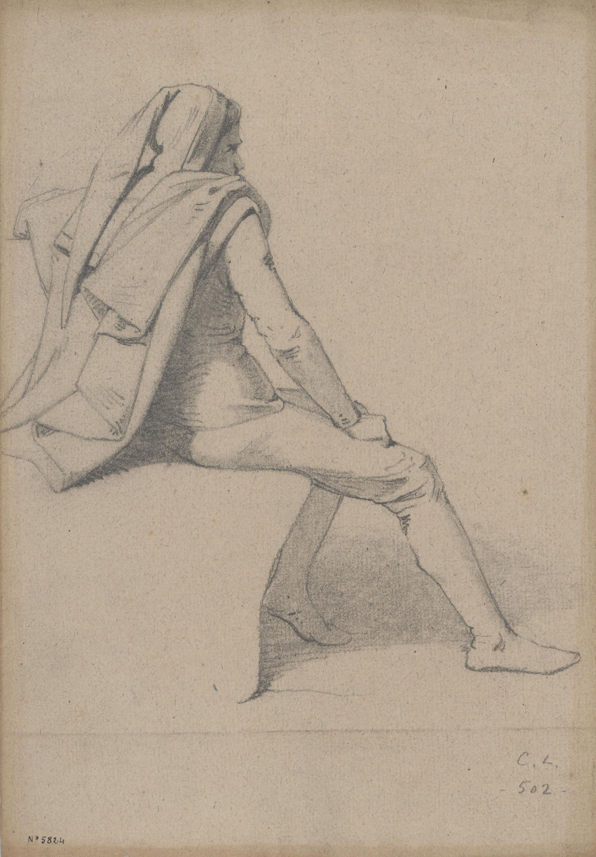 image for: Claudi Lorenzale - Joglar [?] assegut - Cap a 1850-1870