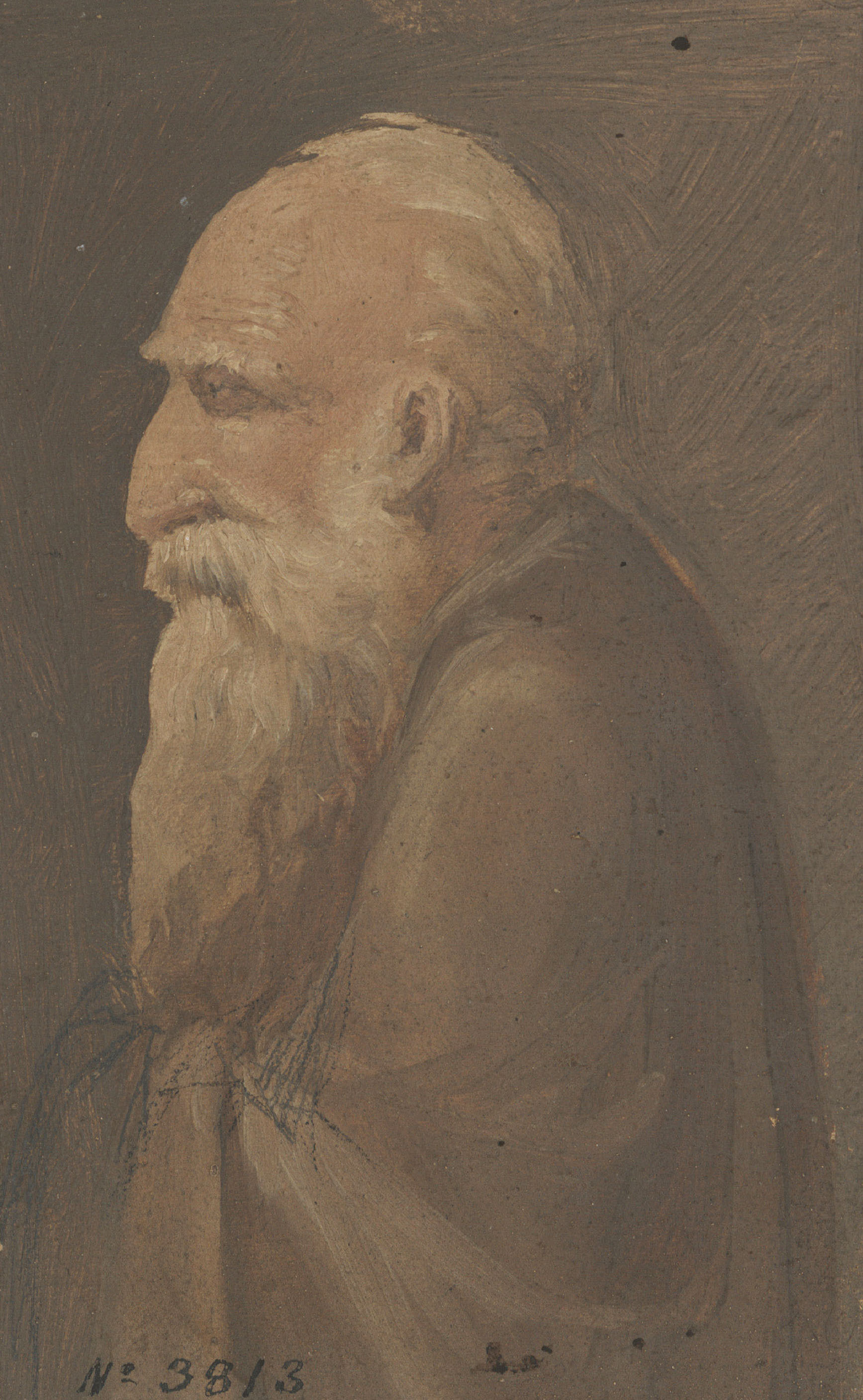 Francesc Torras - Retrat d'home vell - Cap a 1860-1876 image for: Francesc Torras - Retrat d'home vell - Cap a 1860-1876