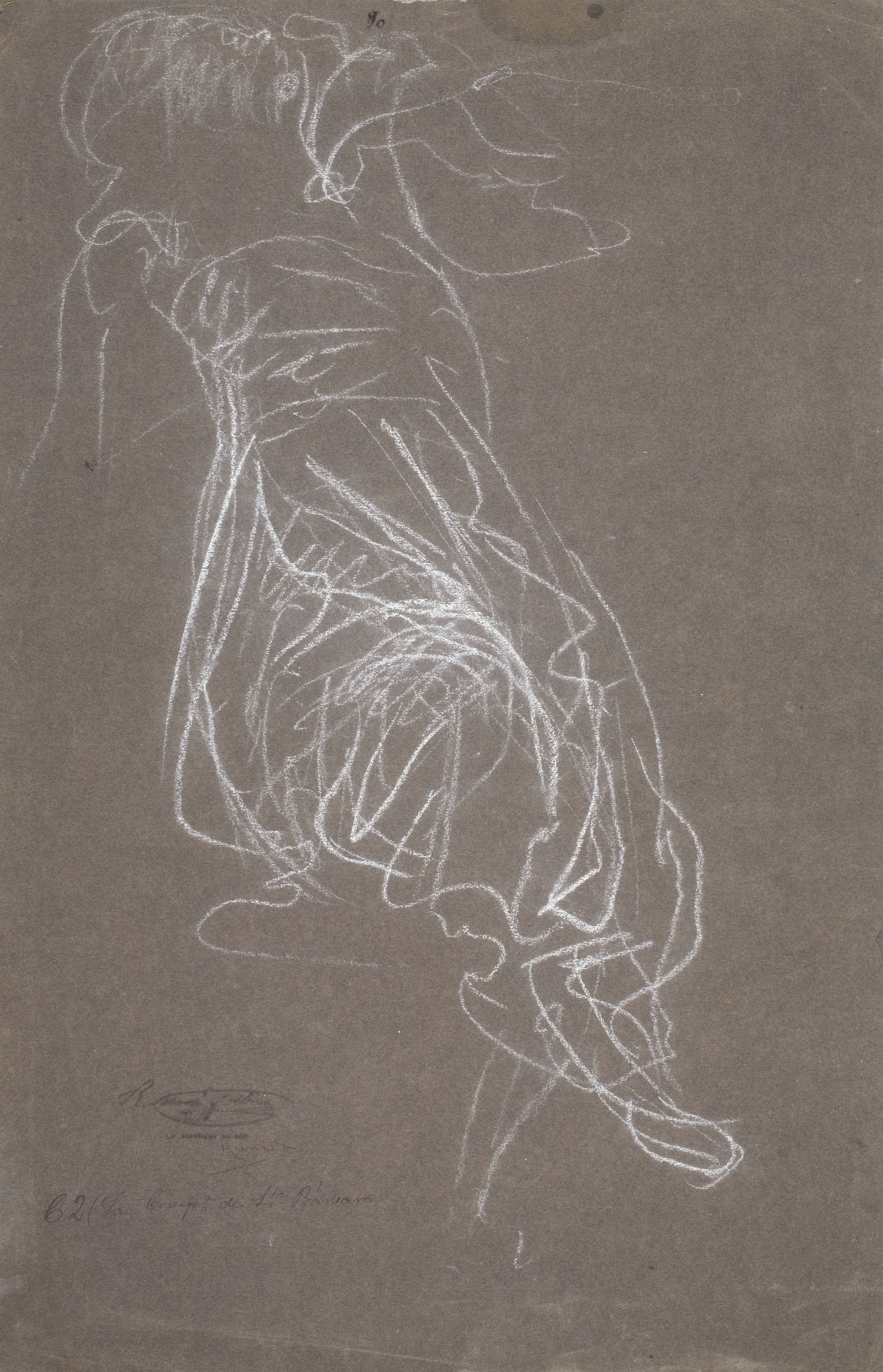 image for: Ramon Martí i Alsina - Estudi del vestit de dona ferida per al quadre 