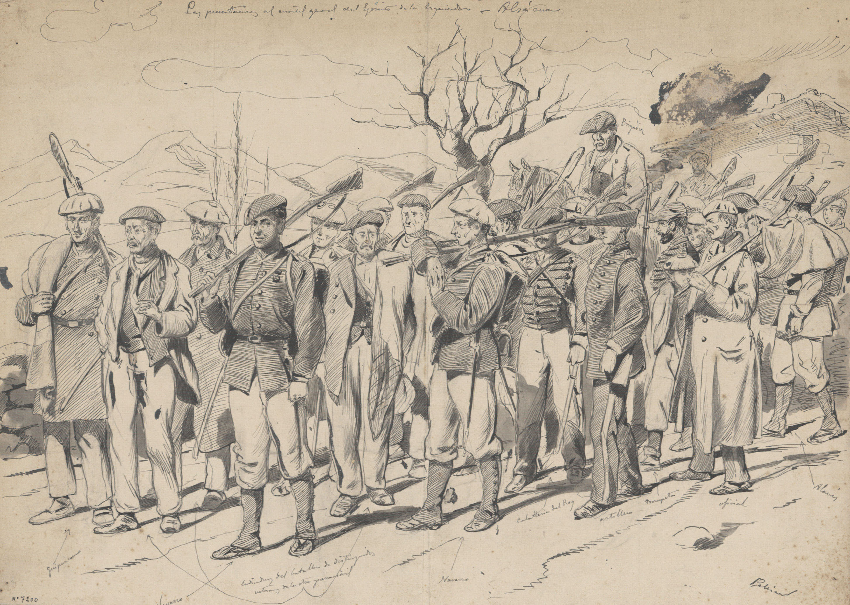 image for: Josep Lluís Pellicer - Las presentaciones al cuartel general del Ejercito de la Izquierda - Alsásua - 1876