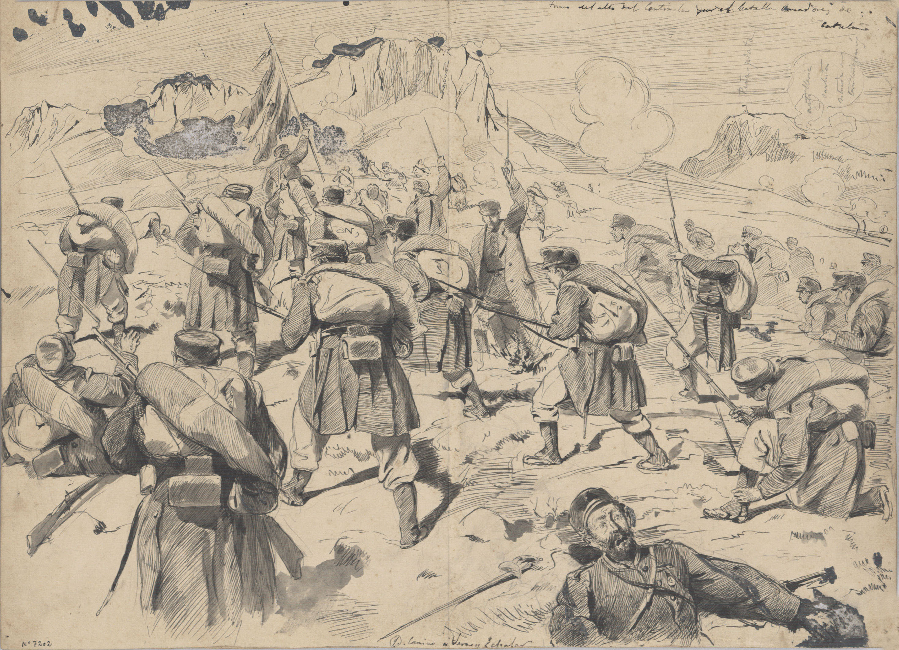 image for: Josep Lluís Pellicer - Toma del alto del Centinela - 1876