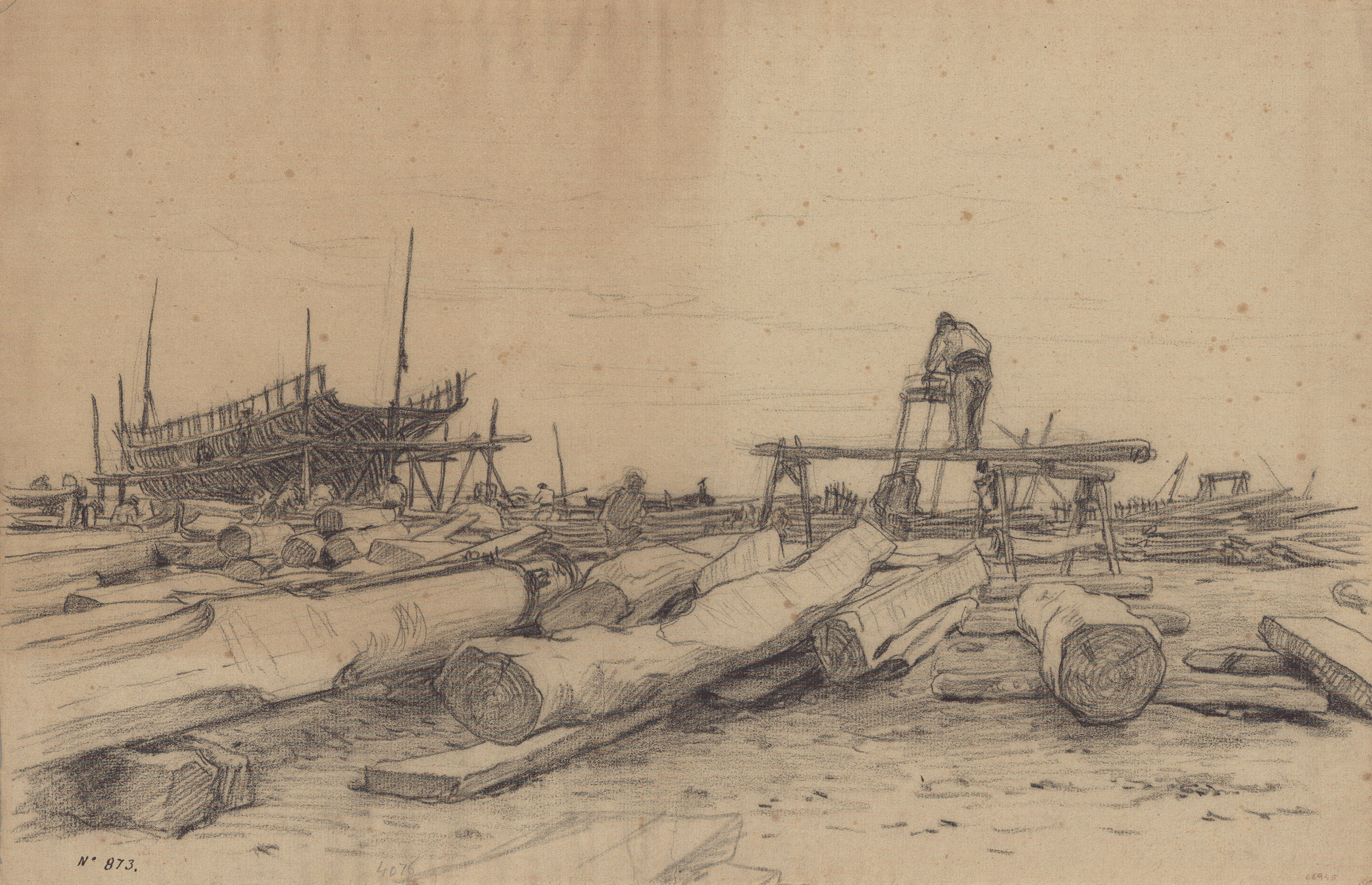 Dionís Baixeras - Drassanes a la Mar Bella (Barcelona) - Primera meitat del segle XX image for: Dionís Baixeras - Drassanes a la Mar Bella (Barcelona) - Primera meitat del segle XX