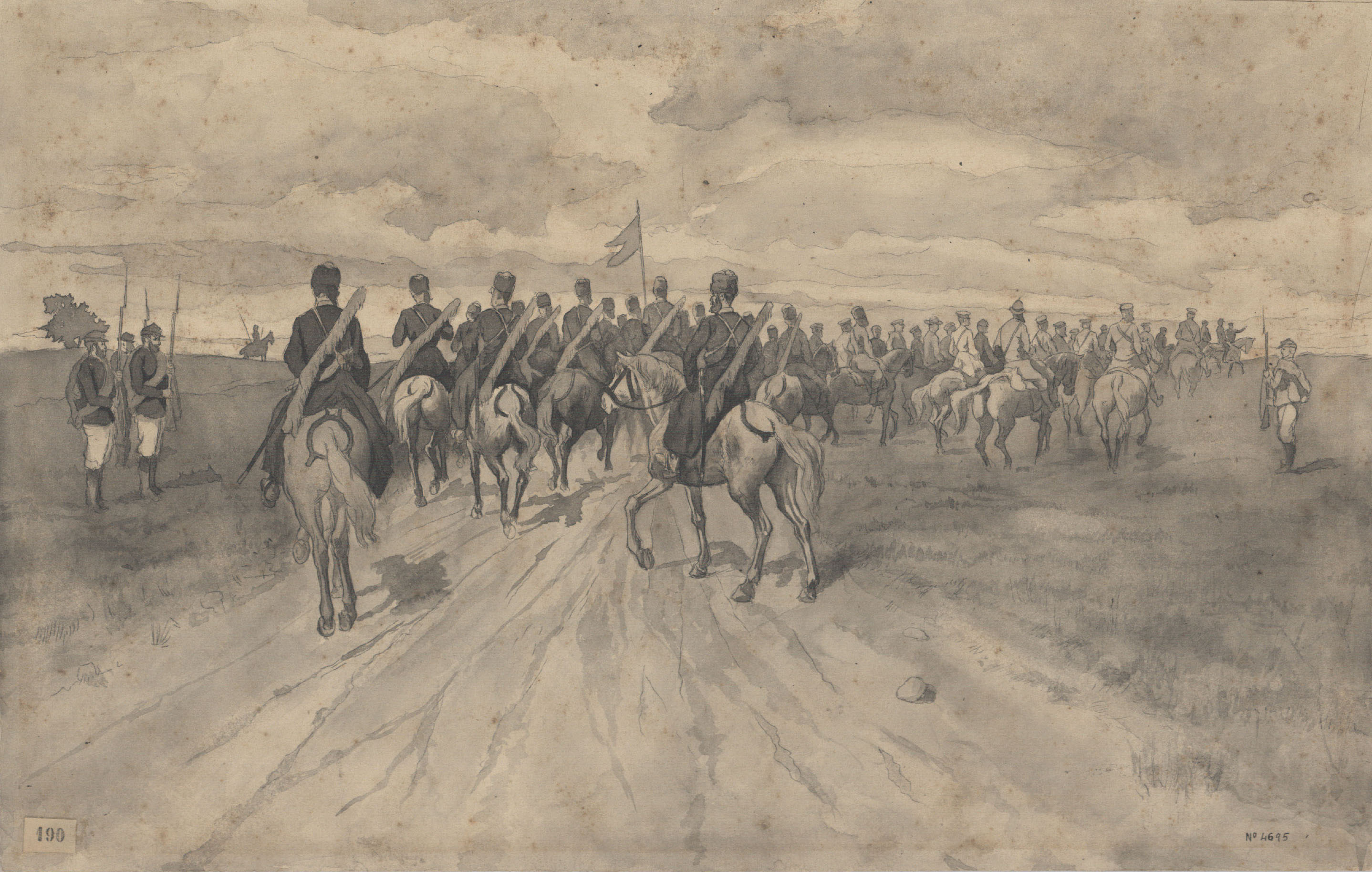 image for: Josep Lluís Pellicer - General en cap seguit del seu Estat Major - 1877