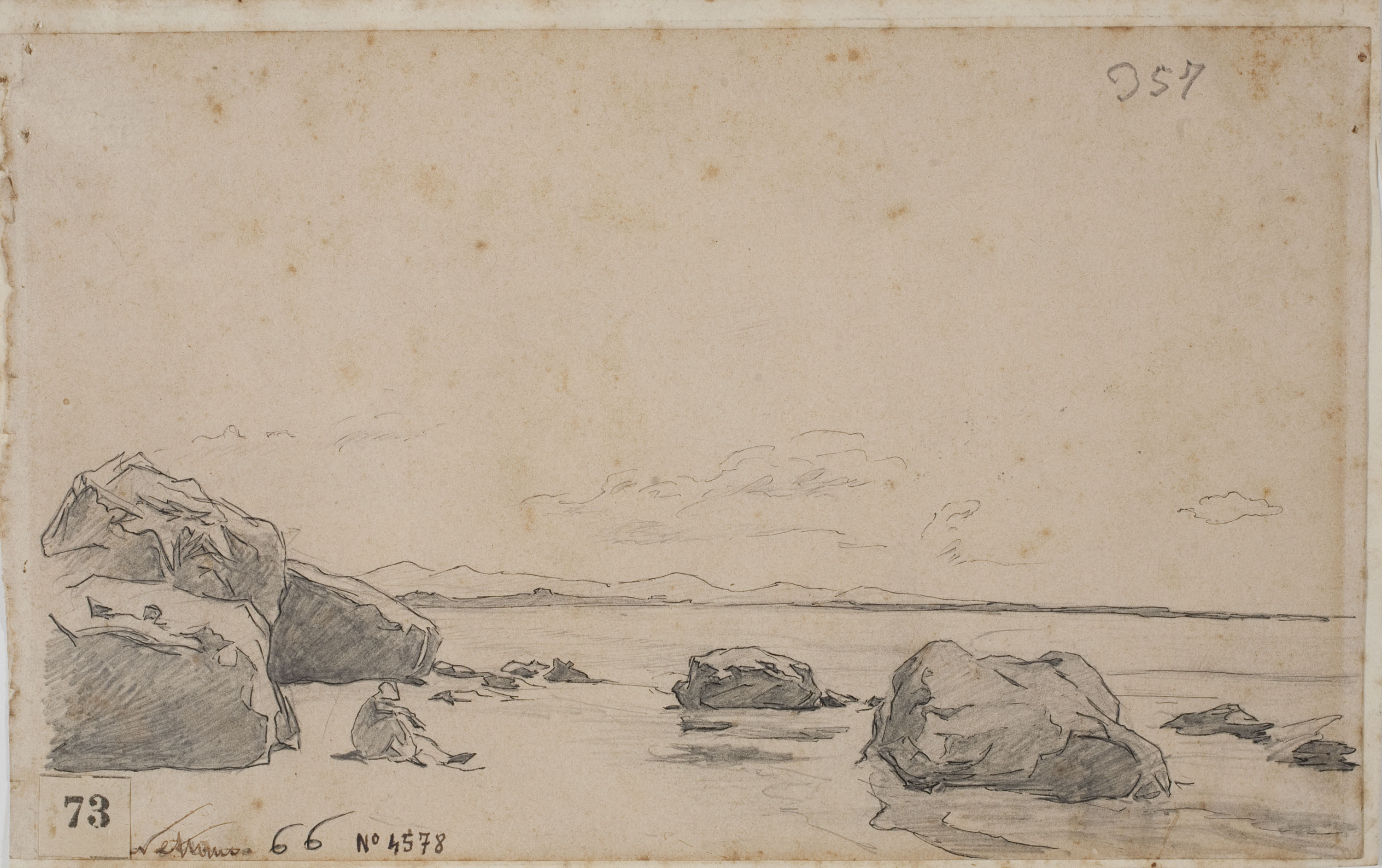 Josep Lluís Pellicer - Vista de Nettuno - 1866 image for: Josep Lluís Pellicer - Vista de Nettuno - 1866