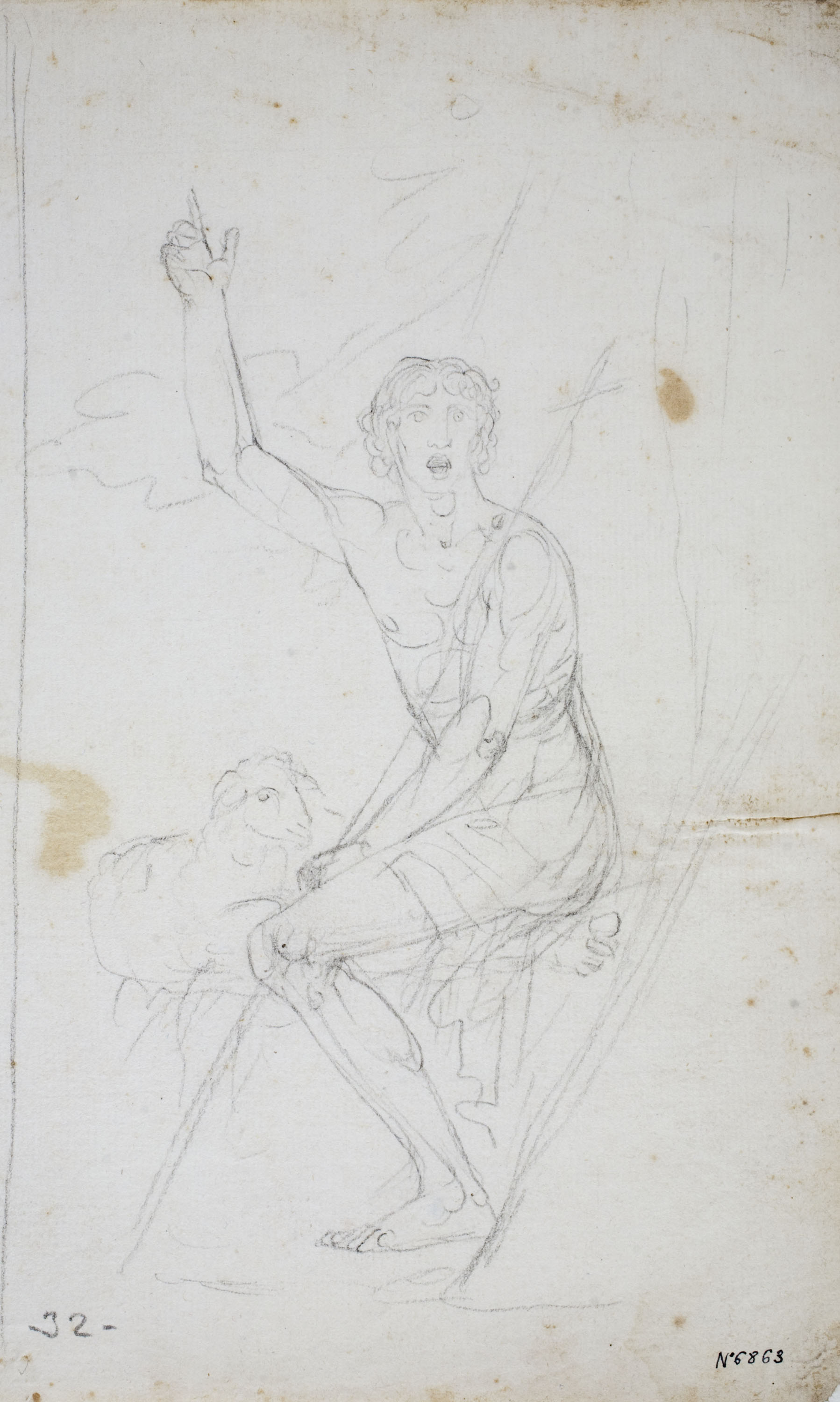 Josep Bernat Flaugier - Sant Joan Baptista - Cap a 1790-1800 image for: Josep Bernat Flaugier - Sant Joan Baptista - Cap a 1790-1800