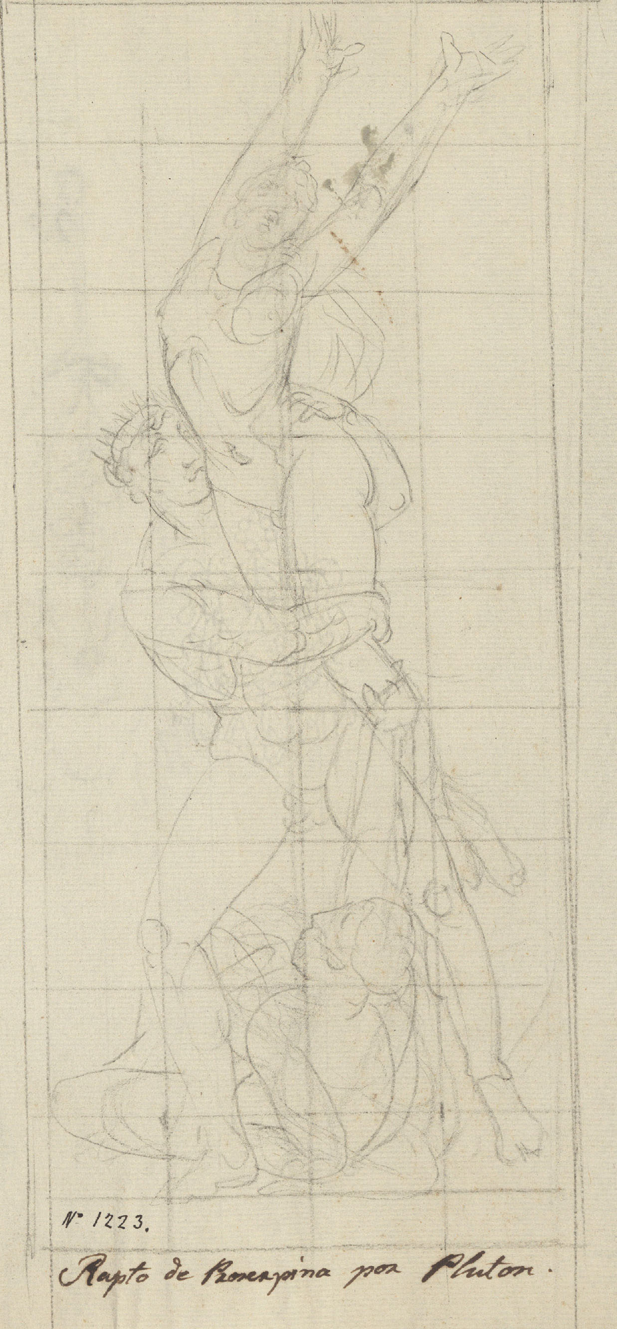 Josep Bernat Flaugier - Rapte de Proserpina (anvers) / Esbós inconcret (revers) - Cap a 1799-1800 image for: Josep Bernat Flaugier - Rapte de Proserpina (anvers) / Esbós inconcret (revers) - Cap a 1799-1800