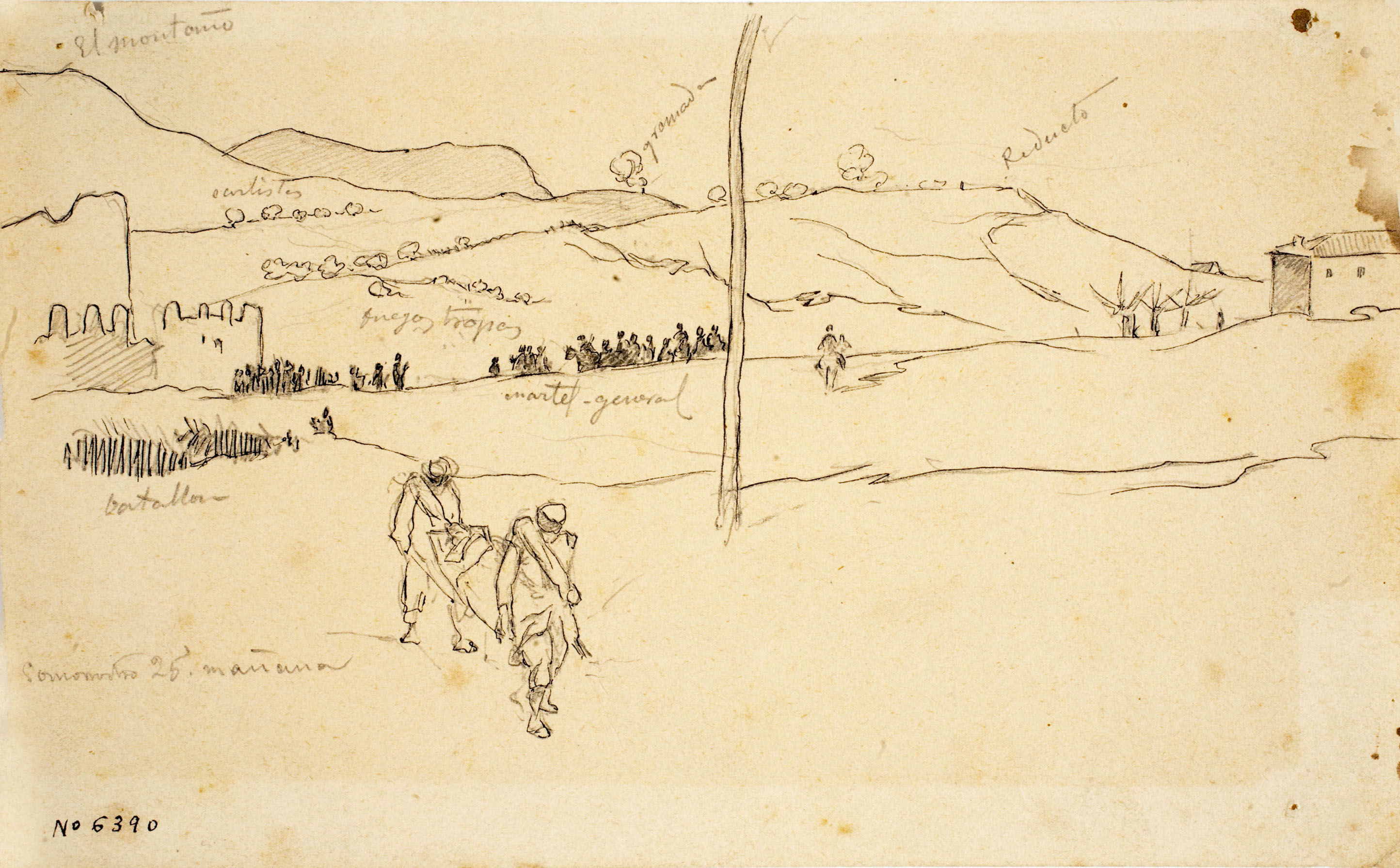 image for: Josep Lluís Pellicer - Batalla del Somorrostro - Cap a 1874