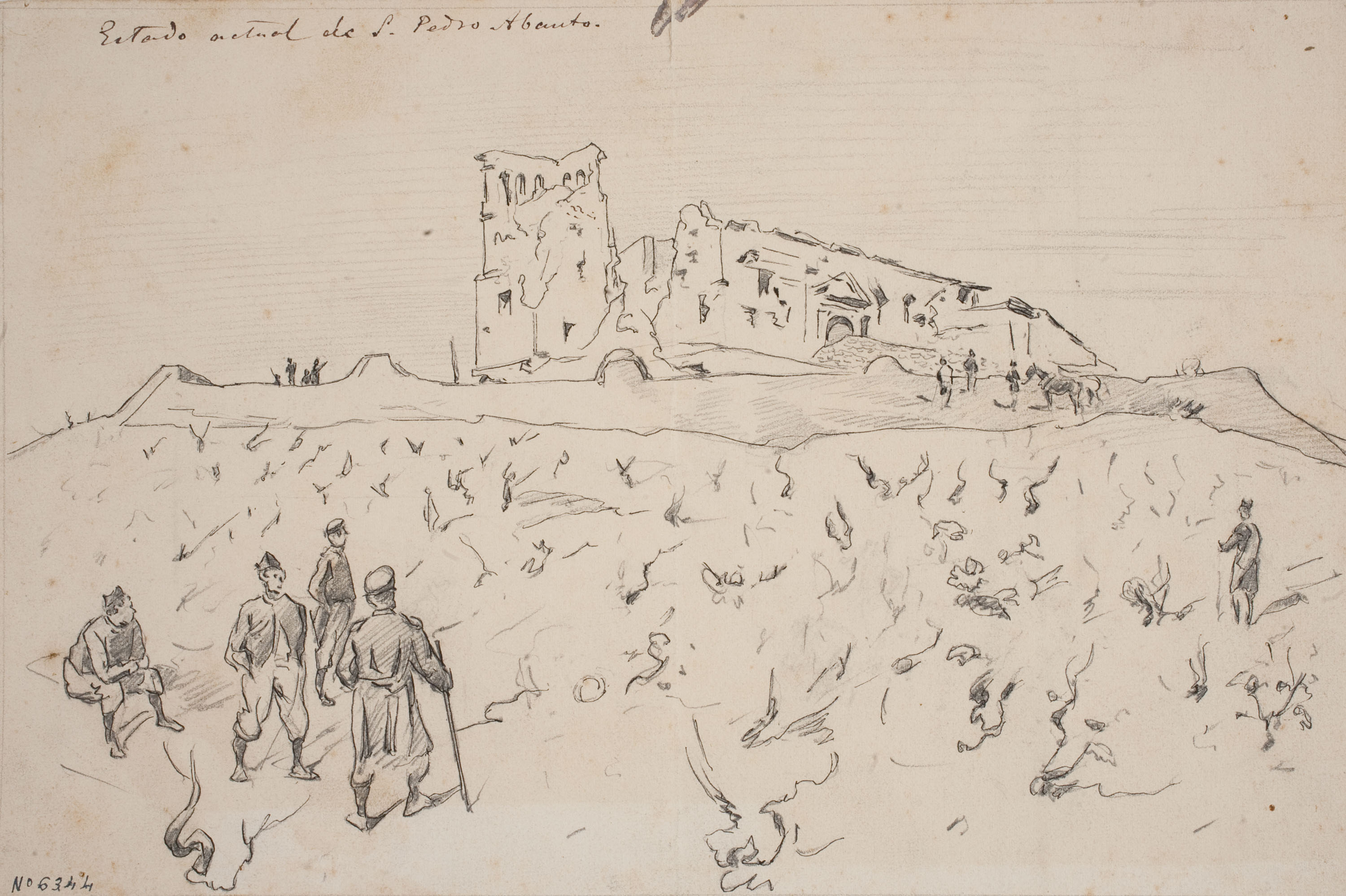 image for: Josep Lluís Pellicer - Estado actual de San Pedro Abanto - 1874