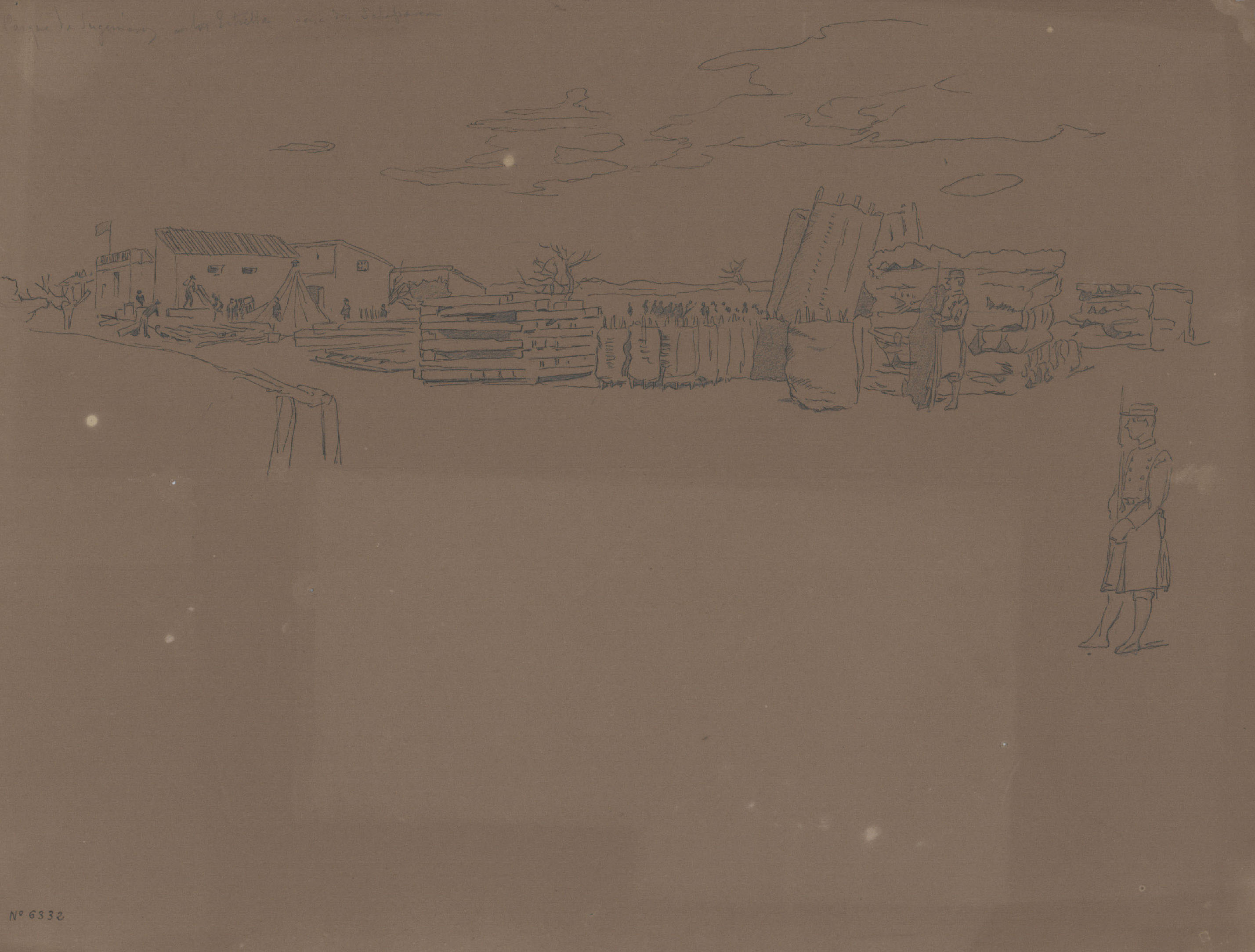 image for: Josep Lluís Pellicer - Parque de ingenieros en la Estrella - 1873