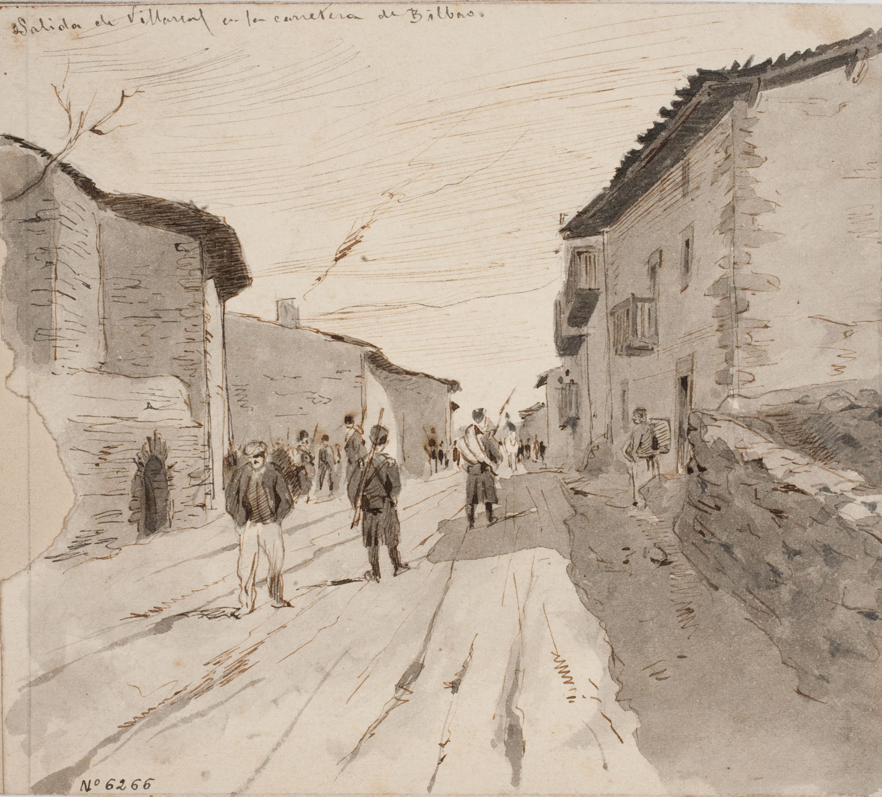 image for: Josep Lluís Pellicer - Salida de Villareal en la carretera de Bilbao - 1876