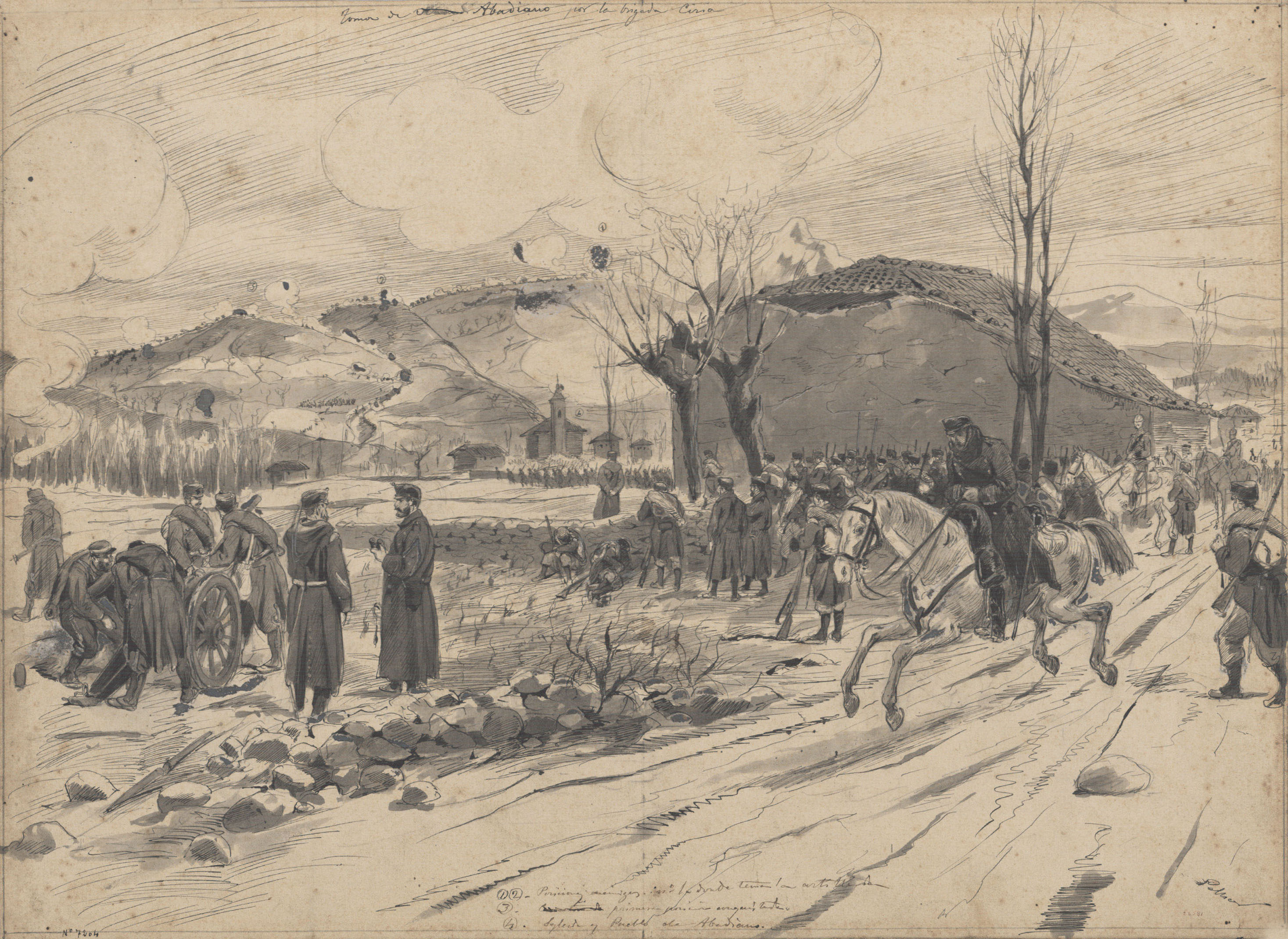 image for: Josep Lluís Pellicer - Toma de Abadiano por la brigada Ciria - 1876